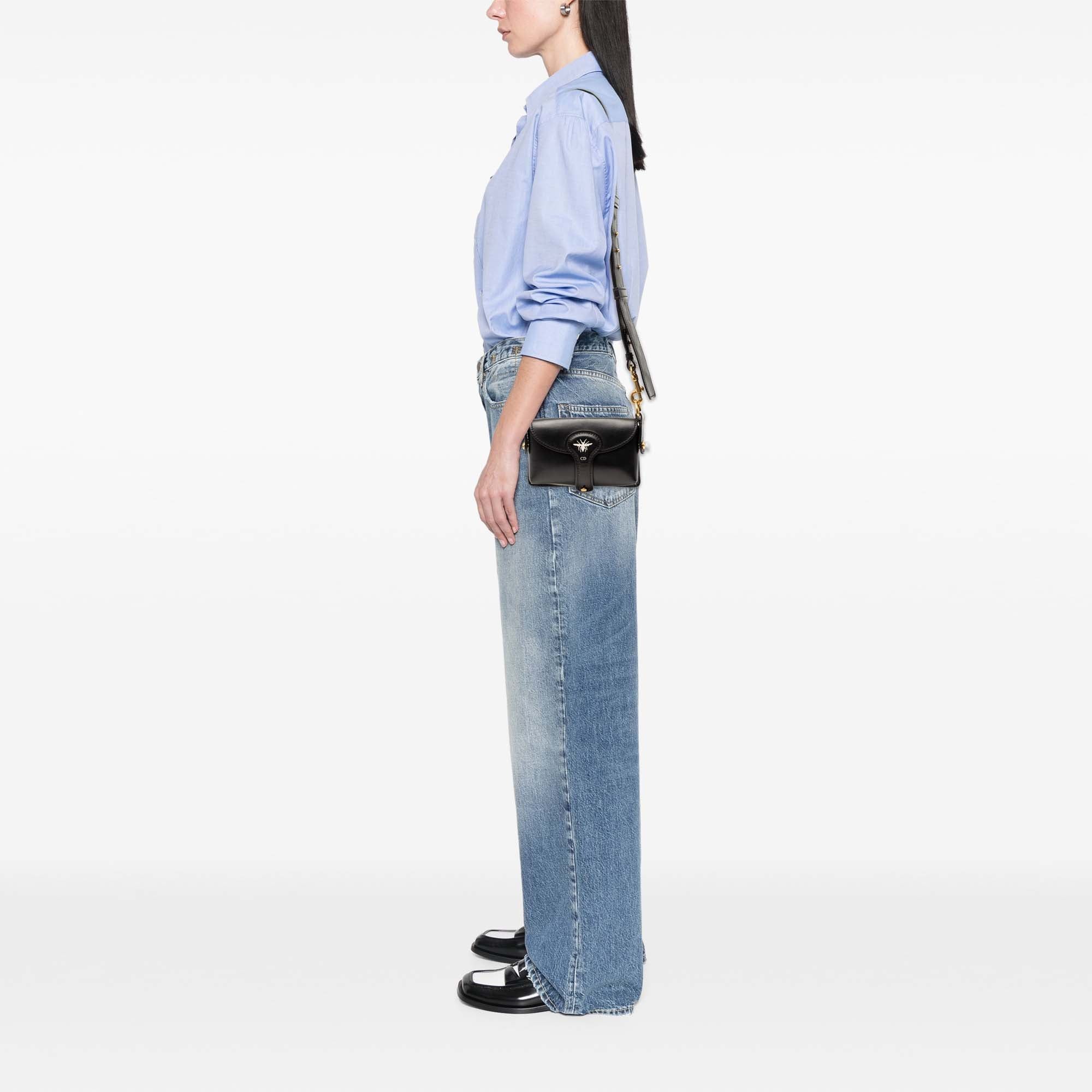 Dior Mini Leather D Bee Saddle Bag Size ONE SIZE - 7 Thumbnail