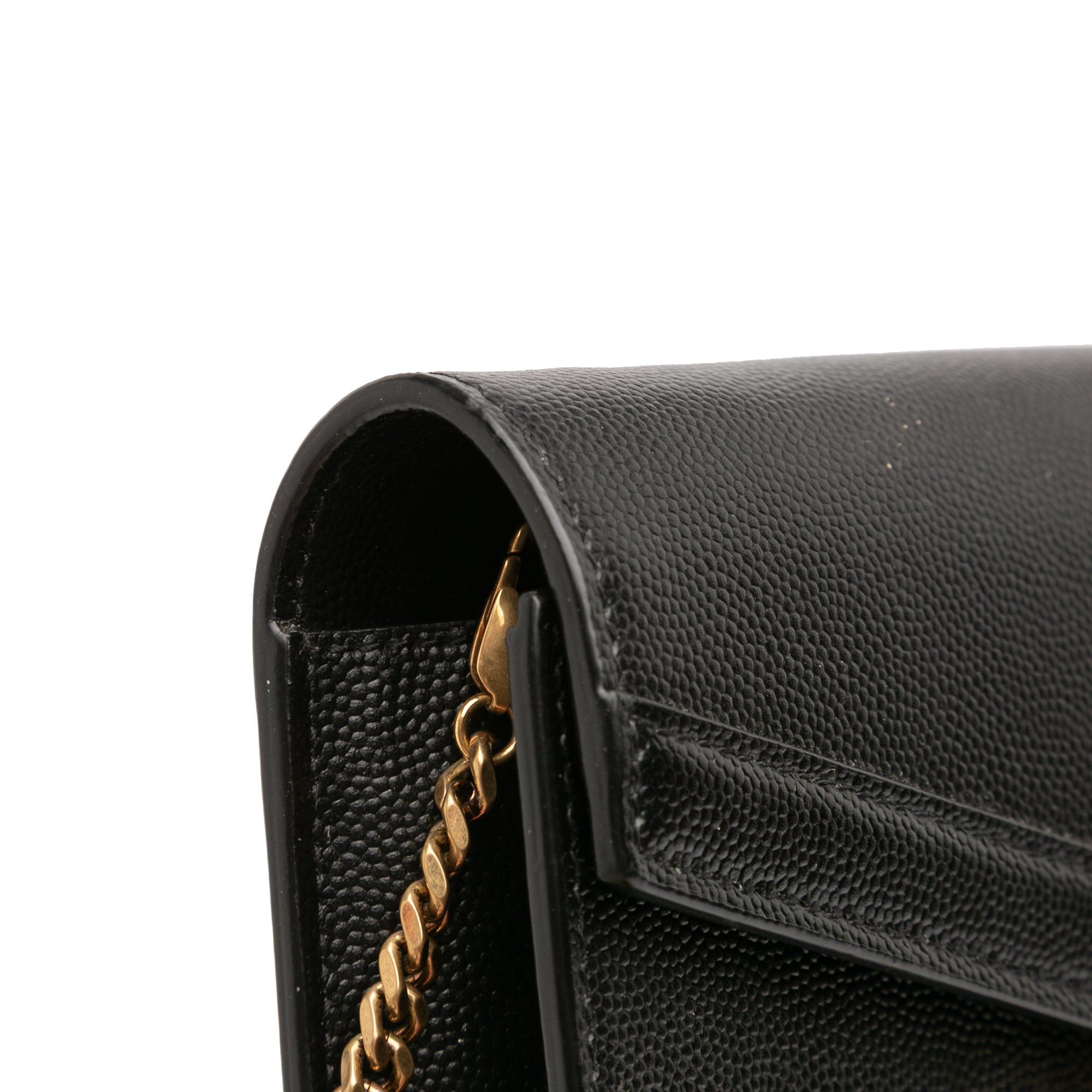 Saint Laurent Paris Grain De Poudre Monogram Cassandra Chain Wallet Size ONE SIZE - 7 Thumbnail