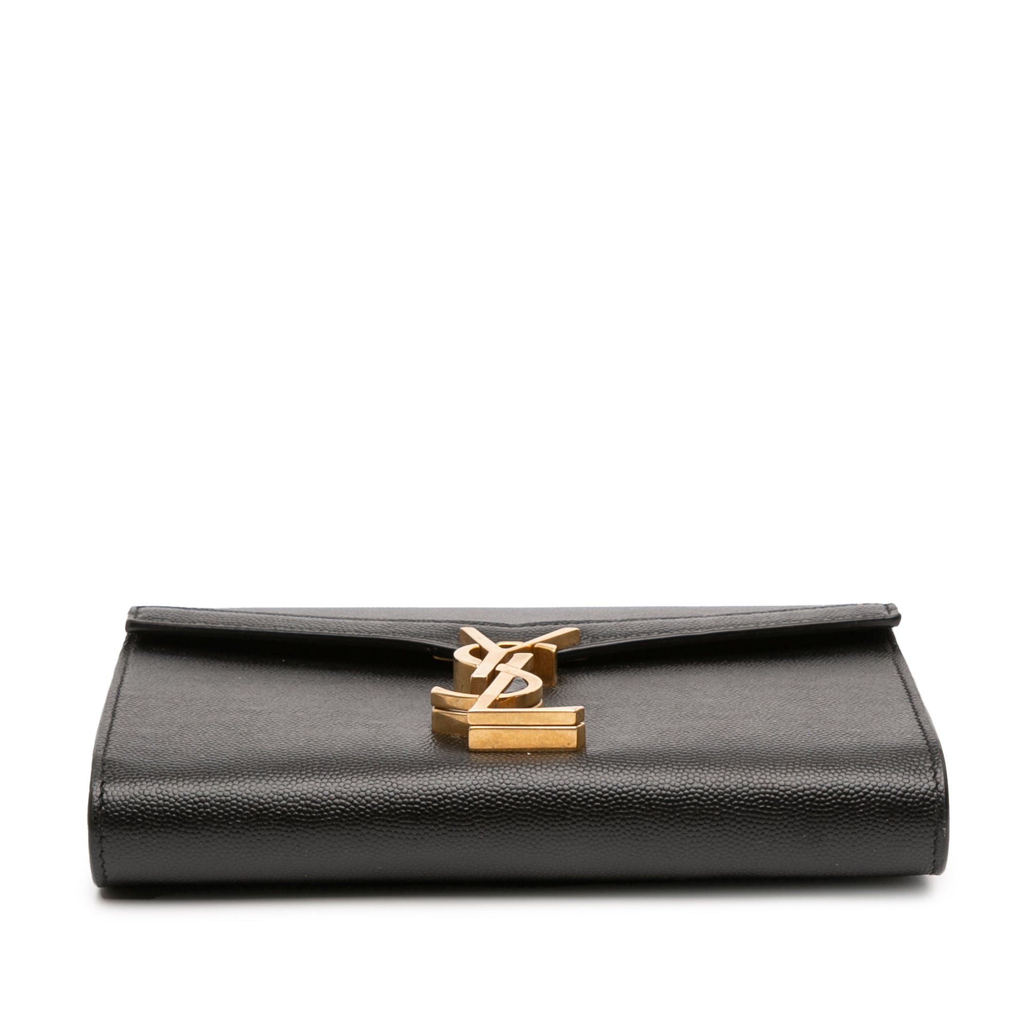 Saint Laurent Paris Grain De Poudre Monogram Cassandra Chain Wallet Size ONE SIZE - 3 Thumbnail