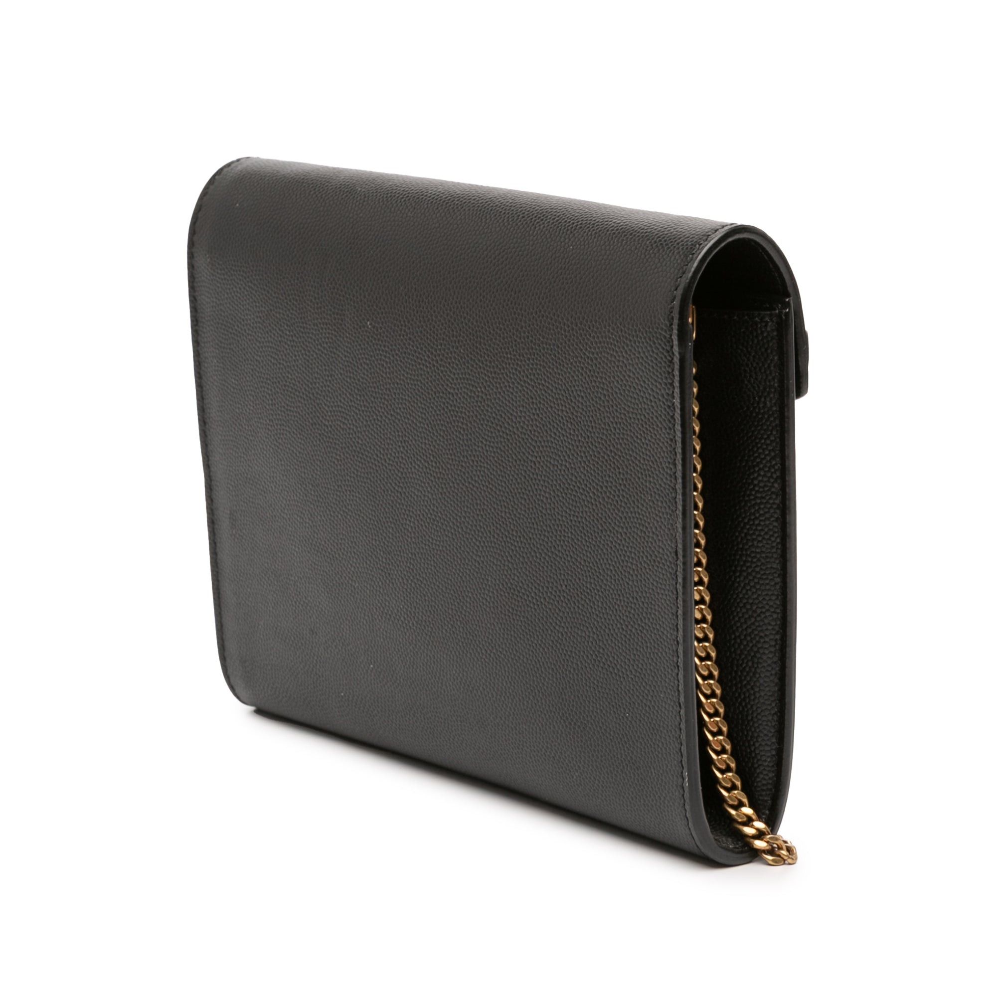 Saint Laurent Paris Grain De Poudre Monogram Cassandra Chain Wallet Size ONE SIZE - 2 Thumbnail
