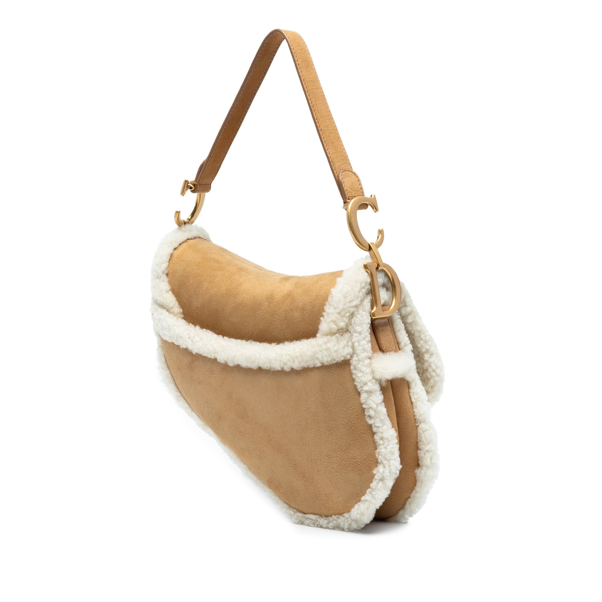 Dior Shearling Suede Saddle Bag Size ONE SIZE - 2 Thumbnail