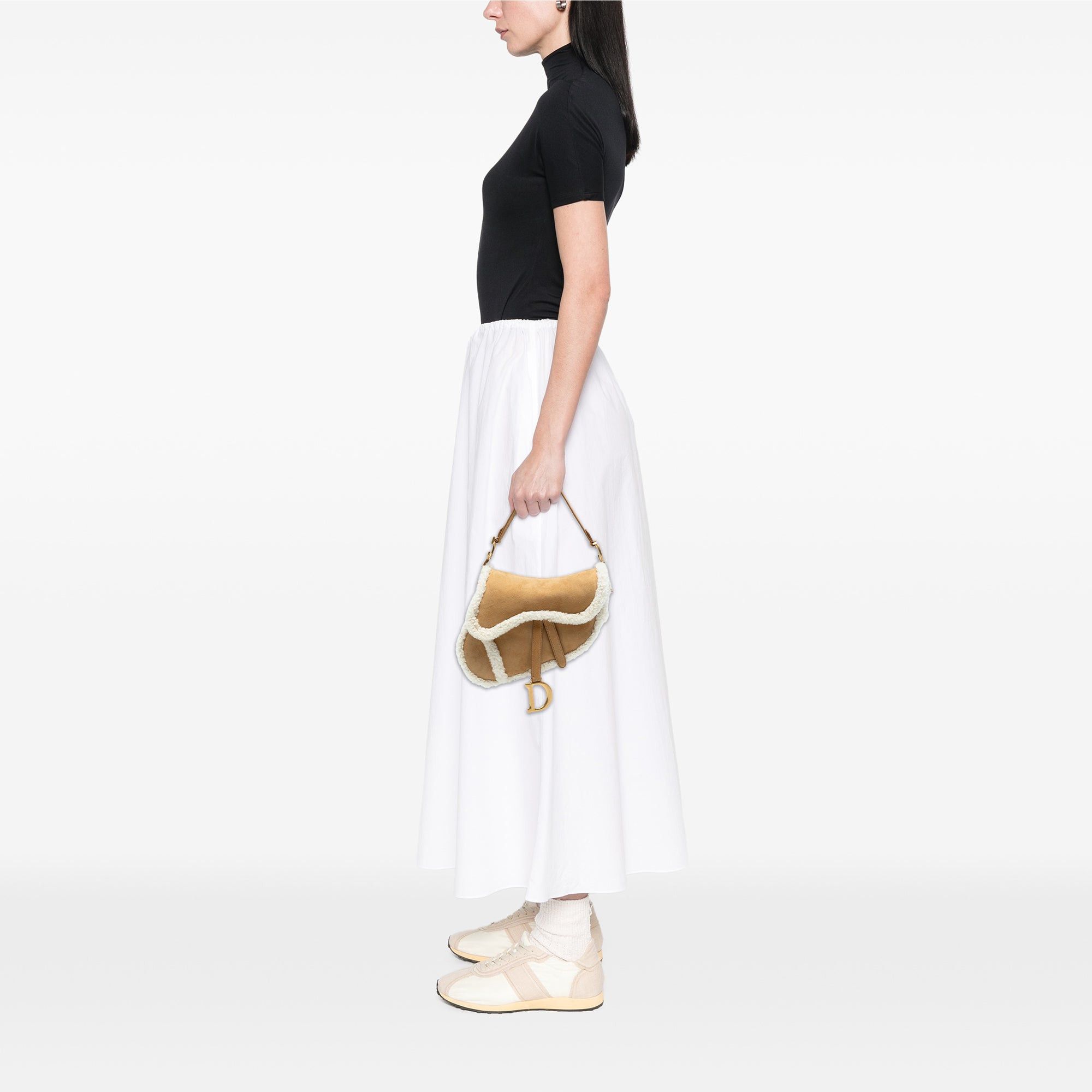 Dior Shearling Suede Saddle Bag Size ONE SIZE - 7 Thumbnail