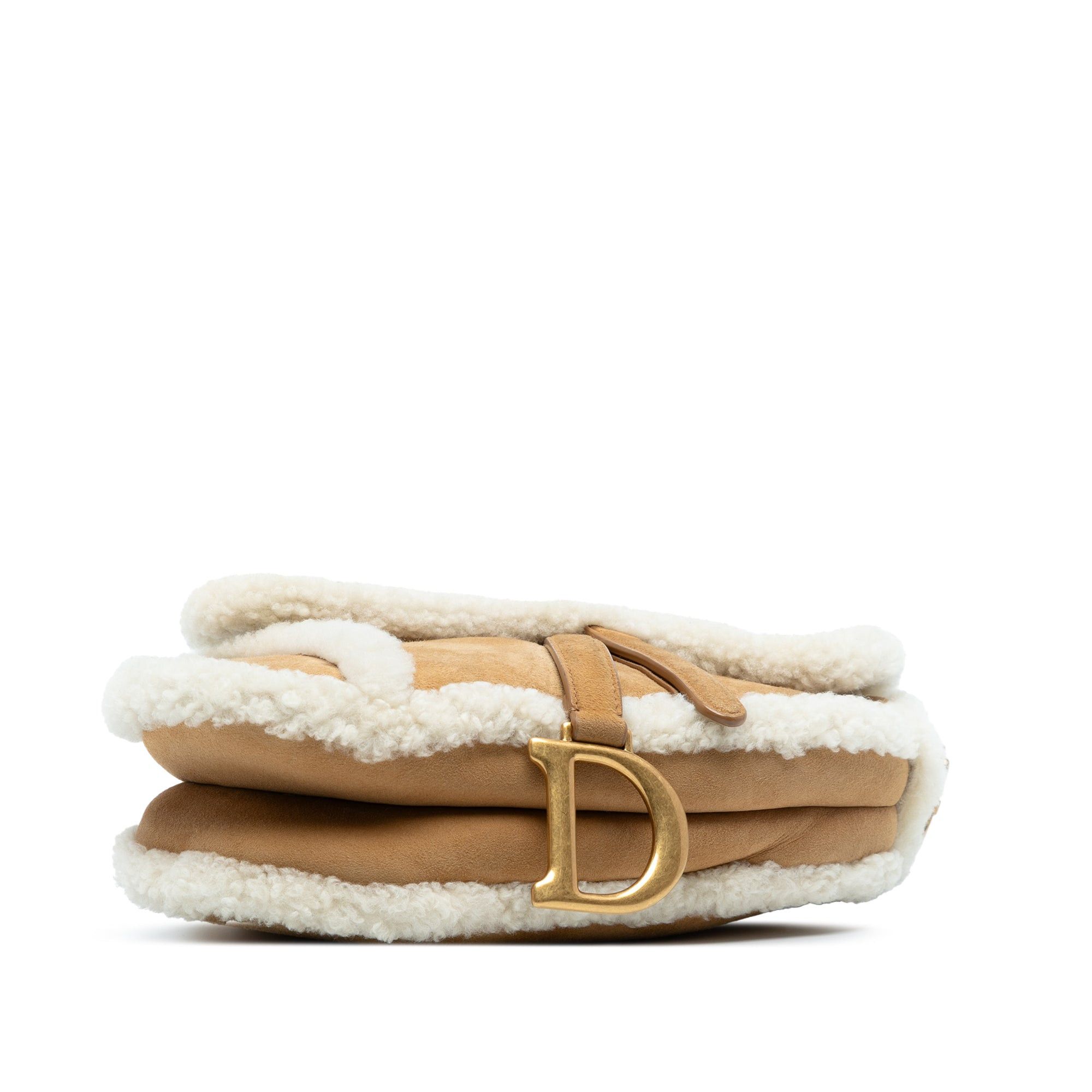 Dior Shearling Suede Saddle Bag Size ONE SIZE - 3 Thumbnail