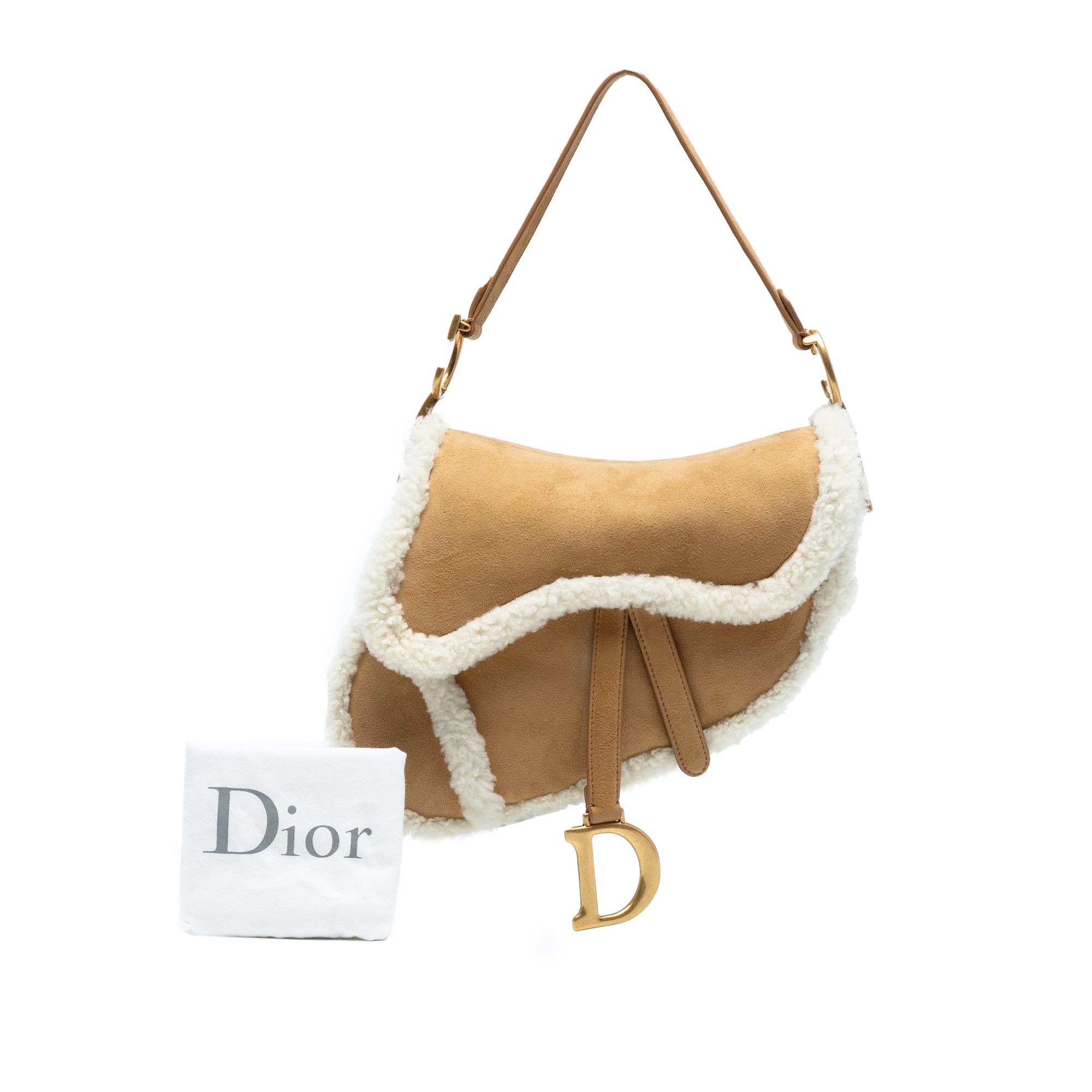 Dior Shearling Suede Saddle Bag Size ONE SIZE - 8 Thumbnail