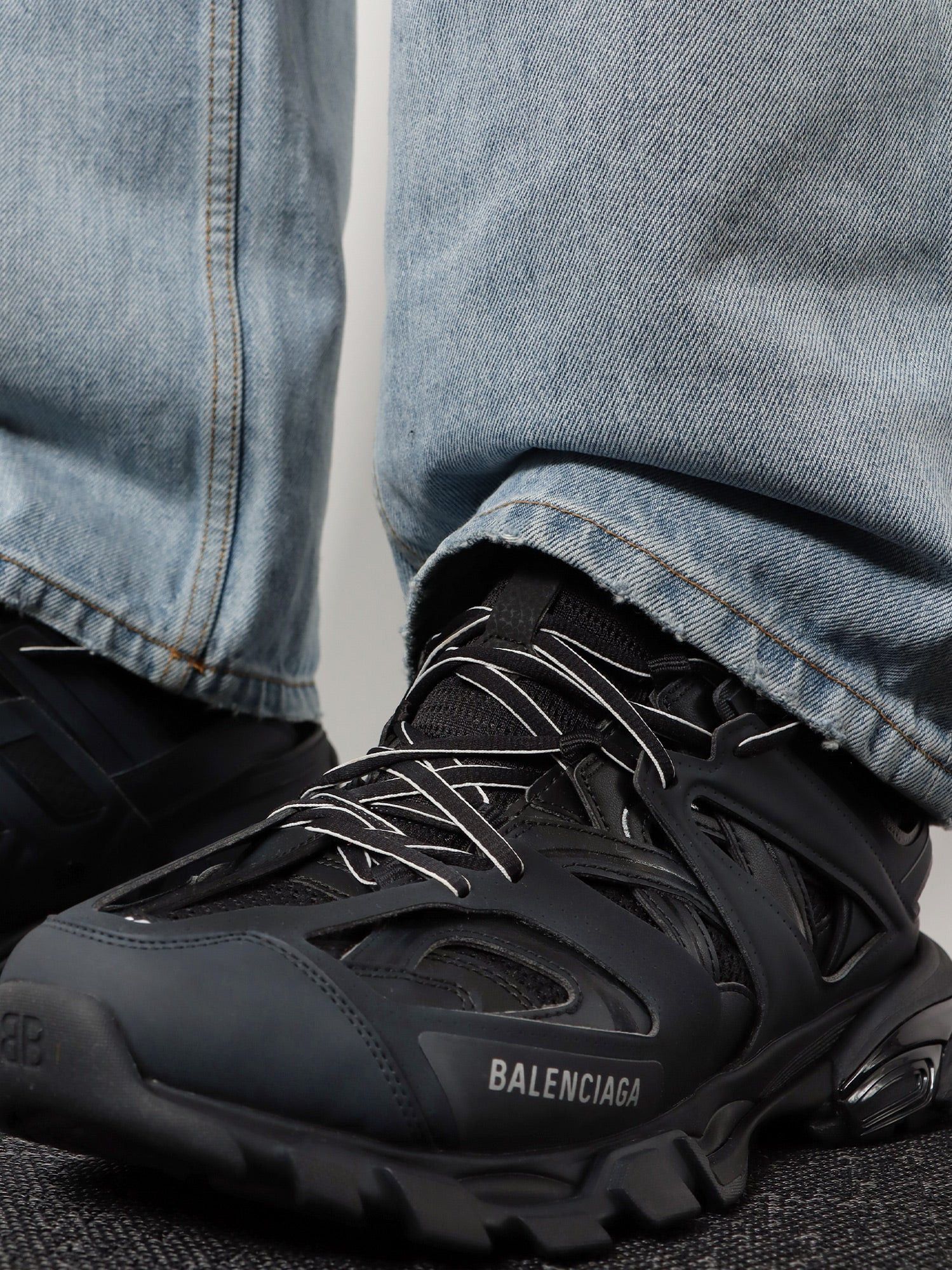 Track Nylon And Mesh Sneakers