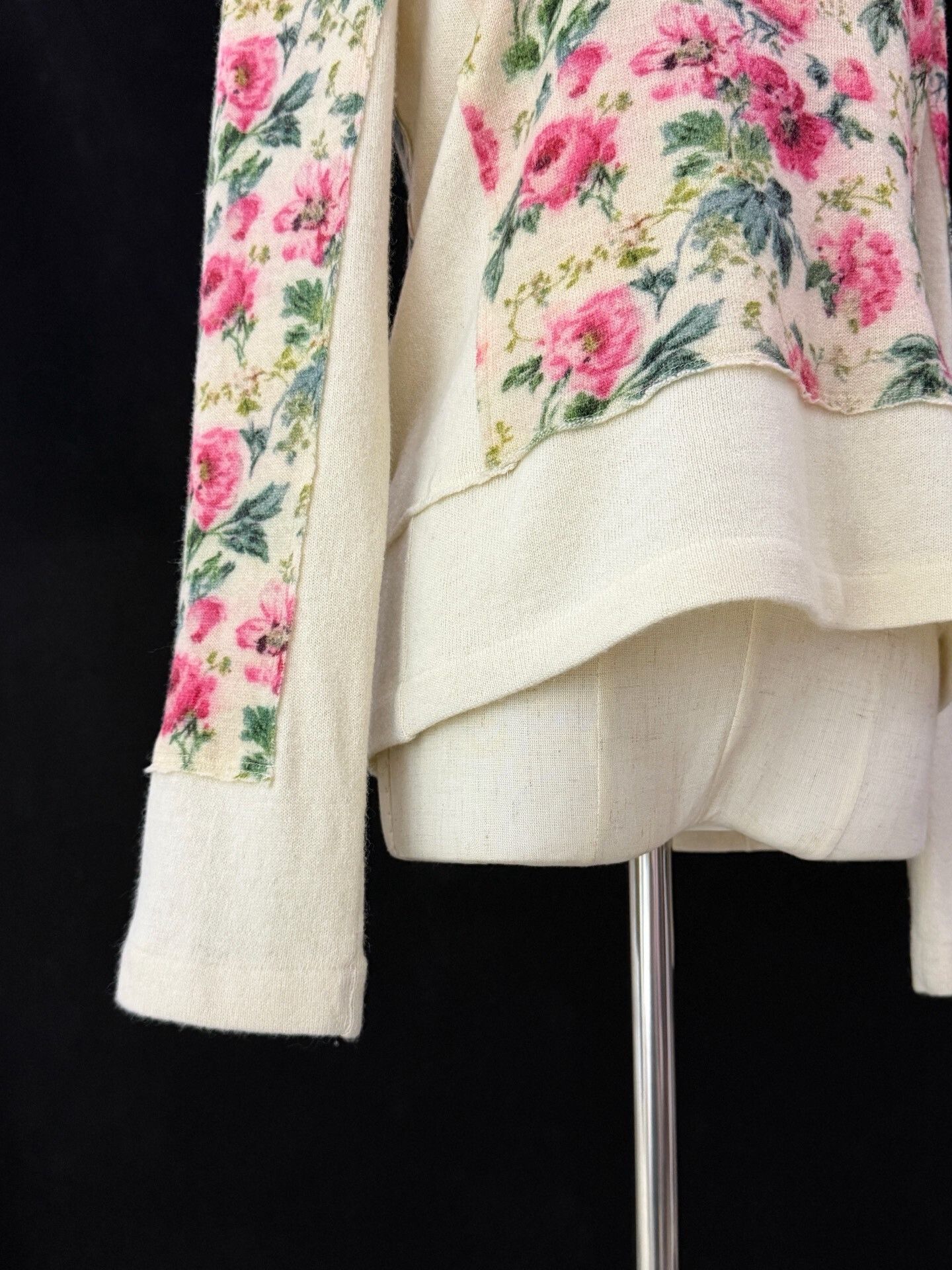 Rei Kawakubo Comme des Garçons Floral Patchwork Wool Top Size XS / US 0-2 / IT 36-38 - 9 Thumbnail