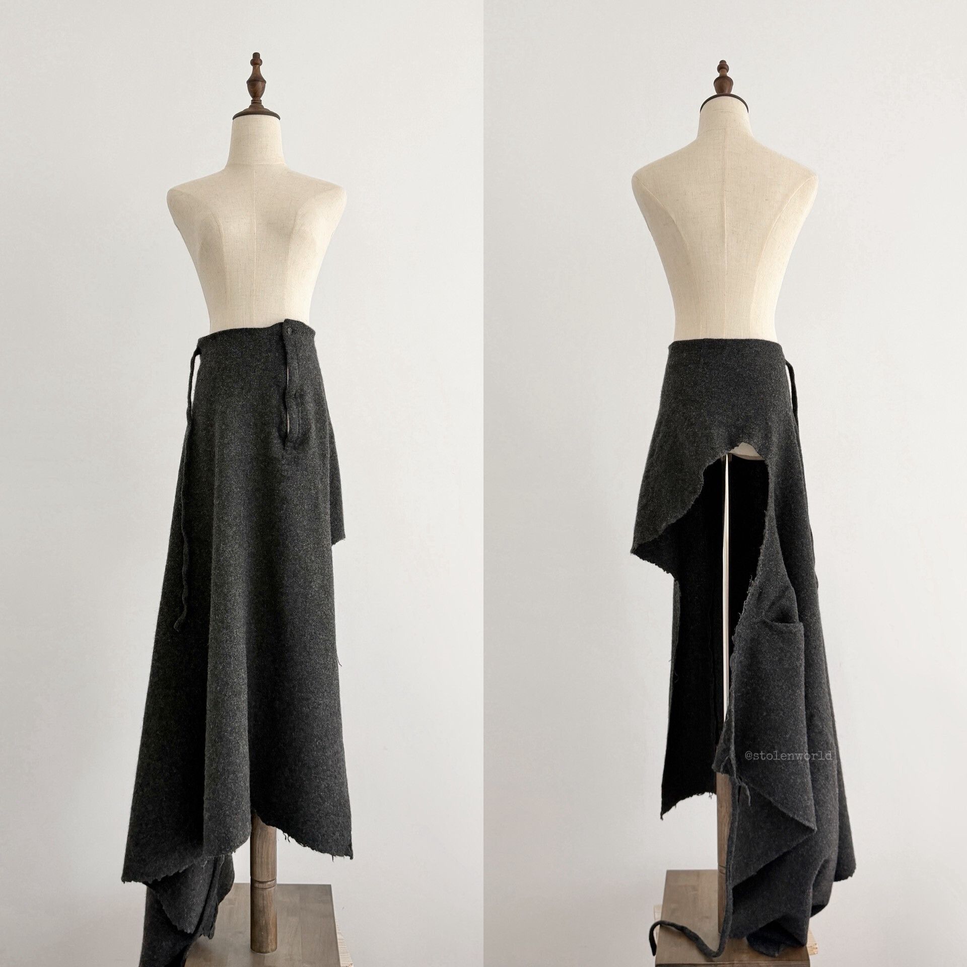 Rei Kawakubo Comme des Garçons 1994 AW Fleece Skirt Size 38" / US 16 / IT 52 - 5 Thumbnail