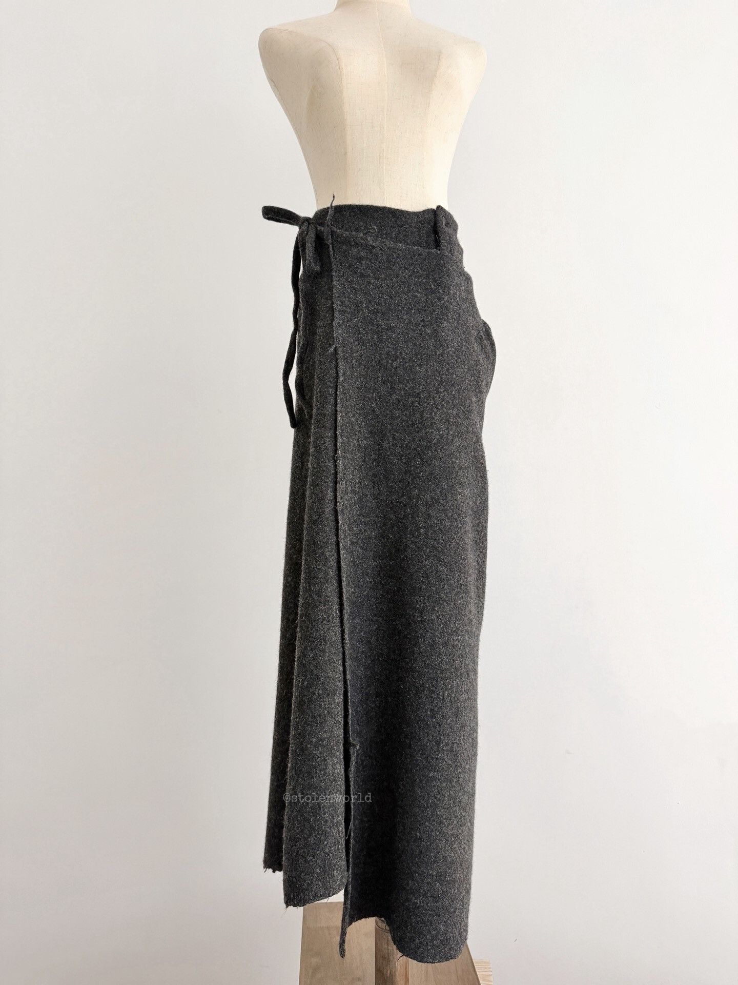 Rei Kawakubo Comme des Garçons 1994 AW Fleece Skirt Size 38" / US 16 / IT 52 - 3 Thumbnail