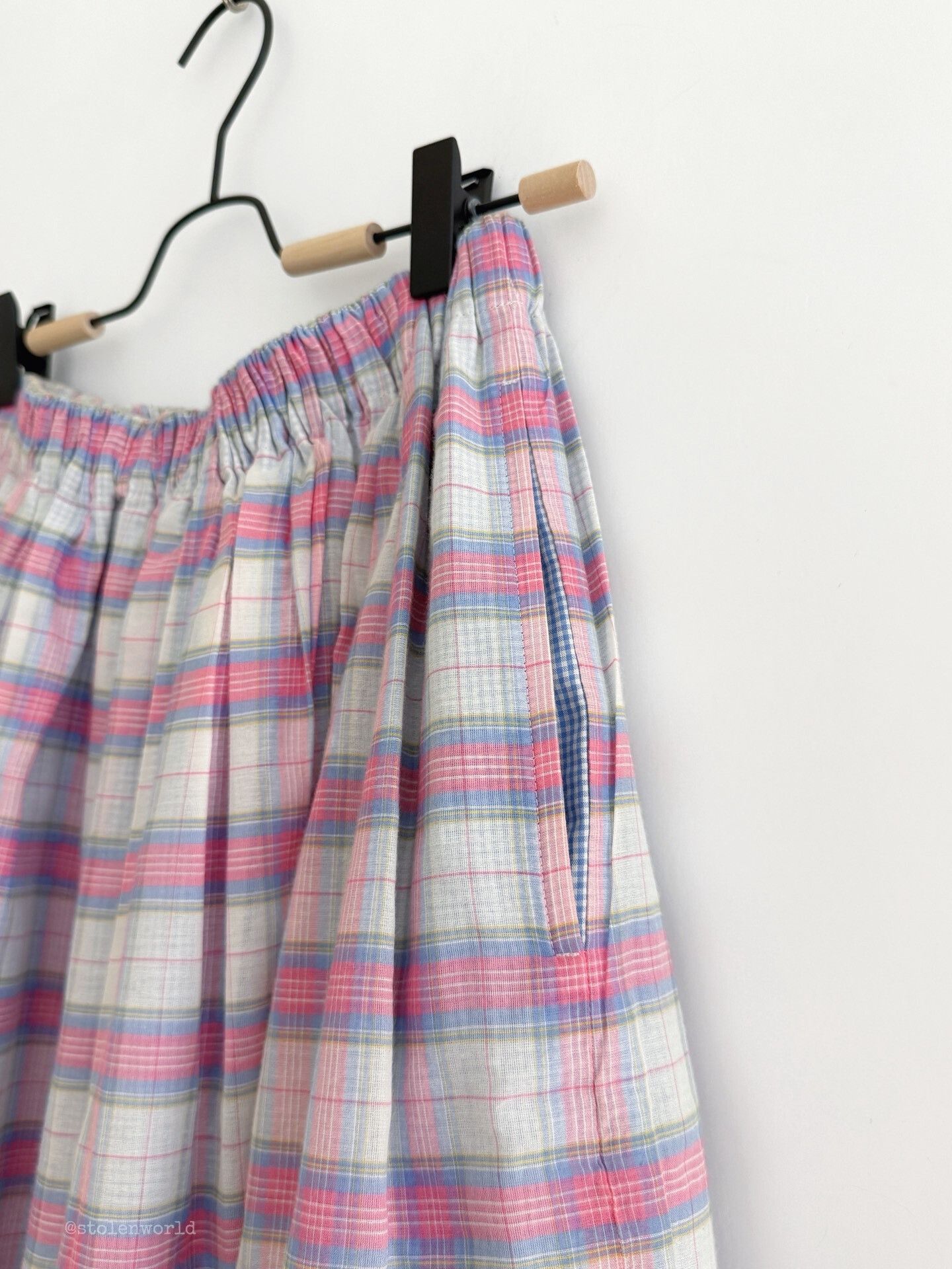 Comme des Garcons Comme des Garçons Pink Plaid Double-Layer Skirt Size 30" / US 8 / IT 44 - 6 Thumbnail