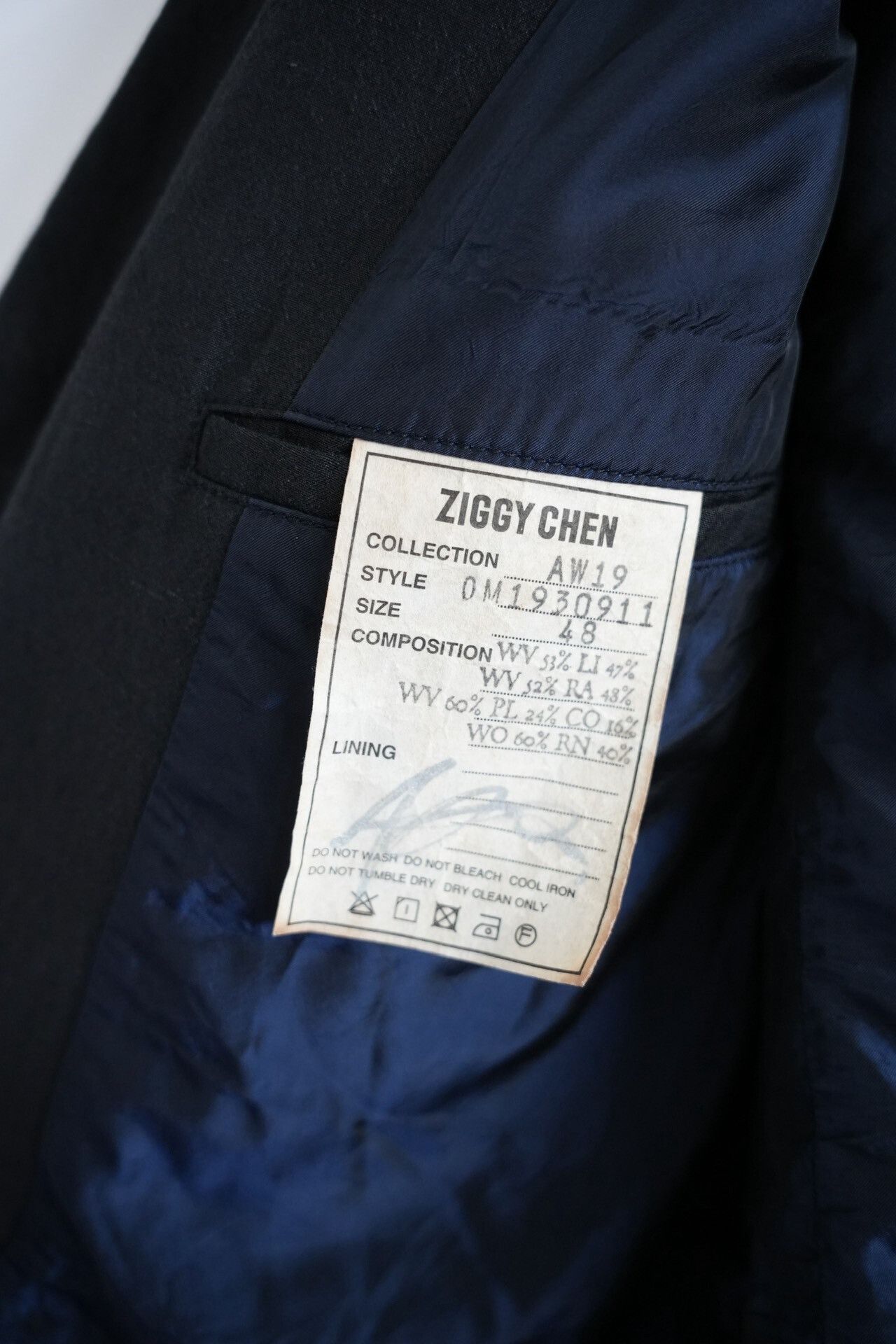 Ziggy Chen Ziggy Chen AW19 Cold-Dyed Stripe Signed Blazer Size US M / EU 48-50 / 2 - 5 Thumbnail