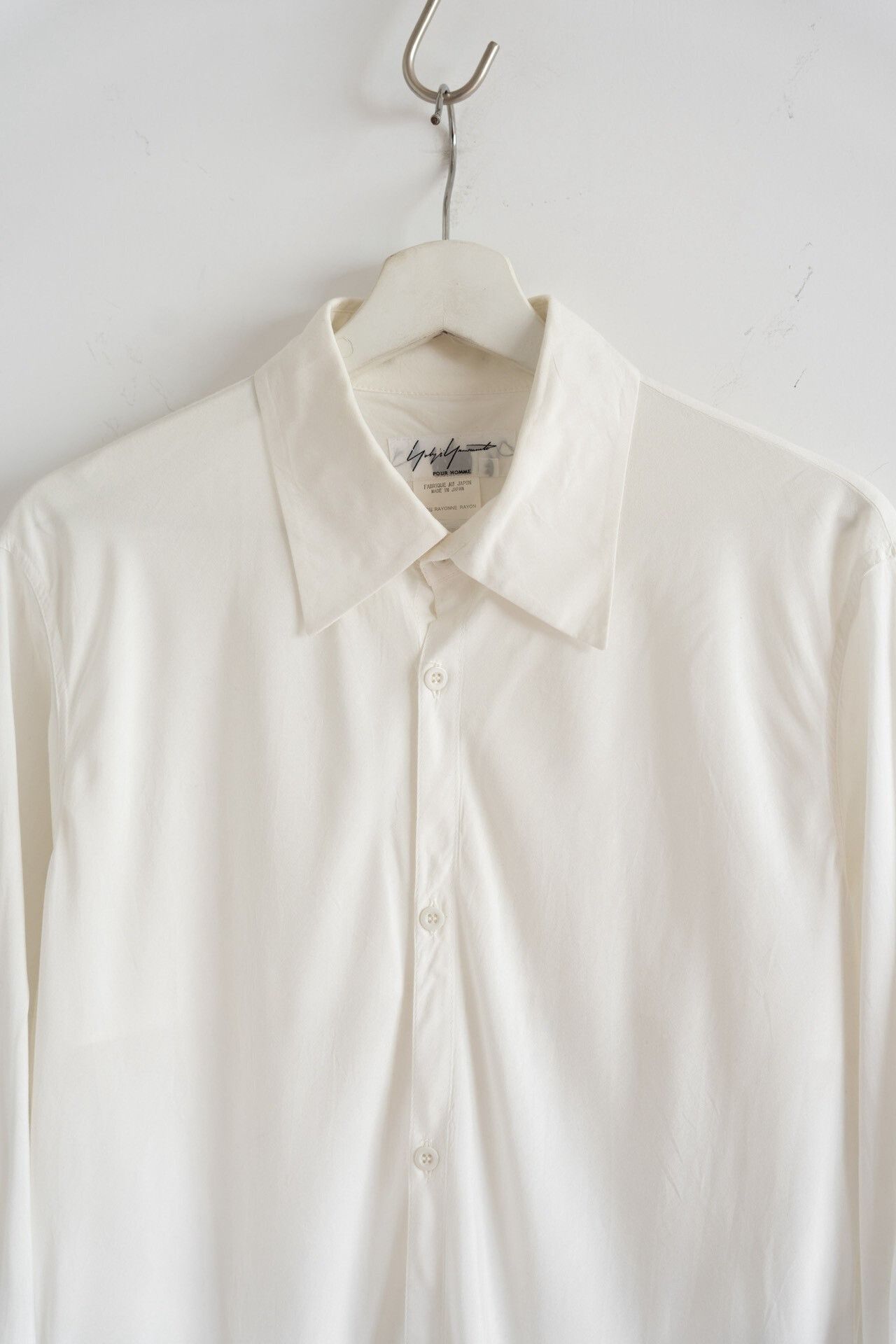 Yohji Yamamoto Yohji Yamamoto 03AW Curved Cut Rayon Shirt Size US L / EU 52-54 / 3 - 4 Thumbnail