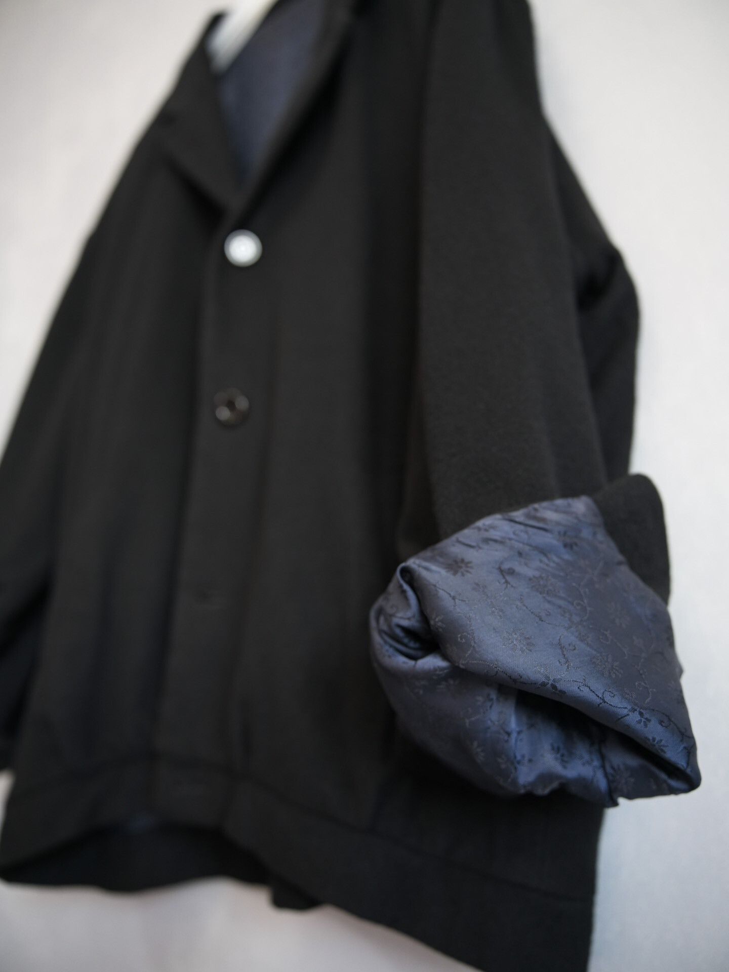 Geoffrey B. Small Geoffrey b.small Blue Jacquard Cashmere Coat Size US M / EU 48-50 / 2 - 8 Thumbnail