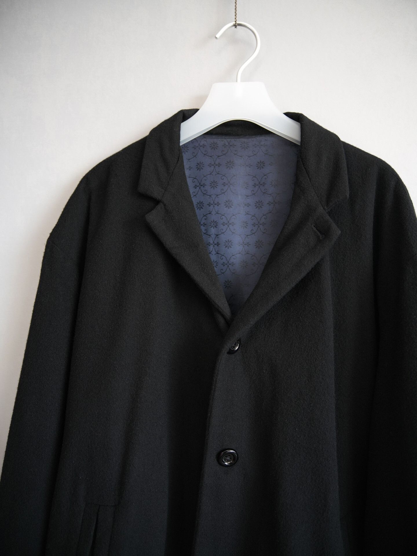 Geoffrey B. Small Geoffrey b.small Blue Jacquard Cashmere Coat Size US M / EU 48-50 / 2 - 2 Thumbnail