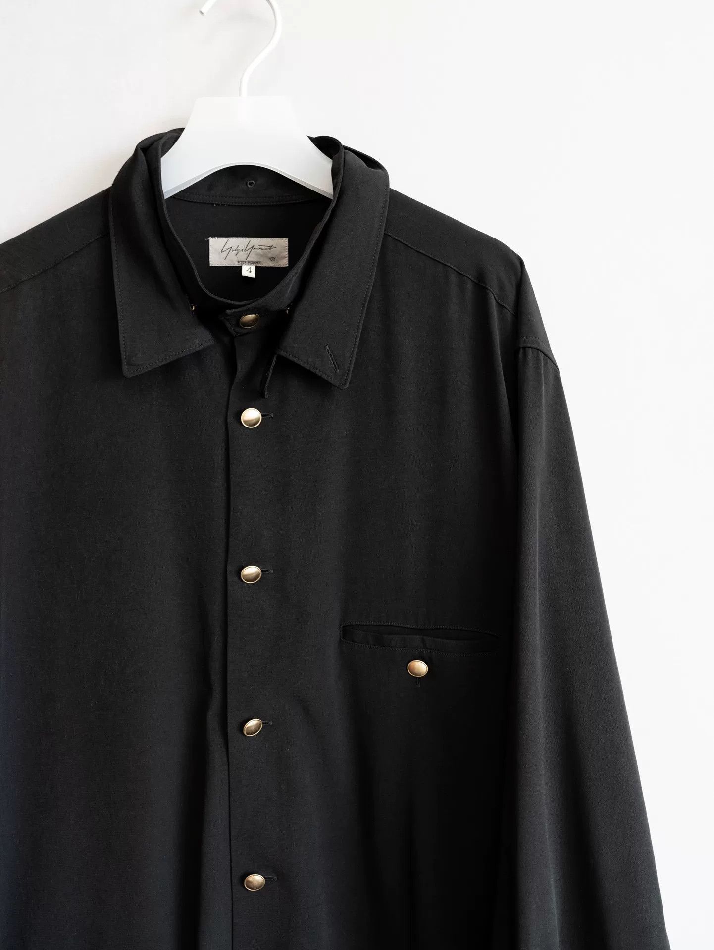 Yohji Yamamoto Yohji Yamamoto 19AW Double Collar Gold Button Shirt Size XL / US 12-14 / IT 48-50 - 2 Thumbnail