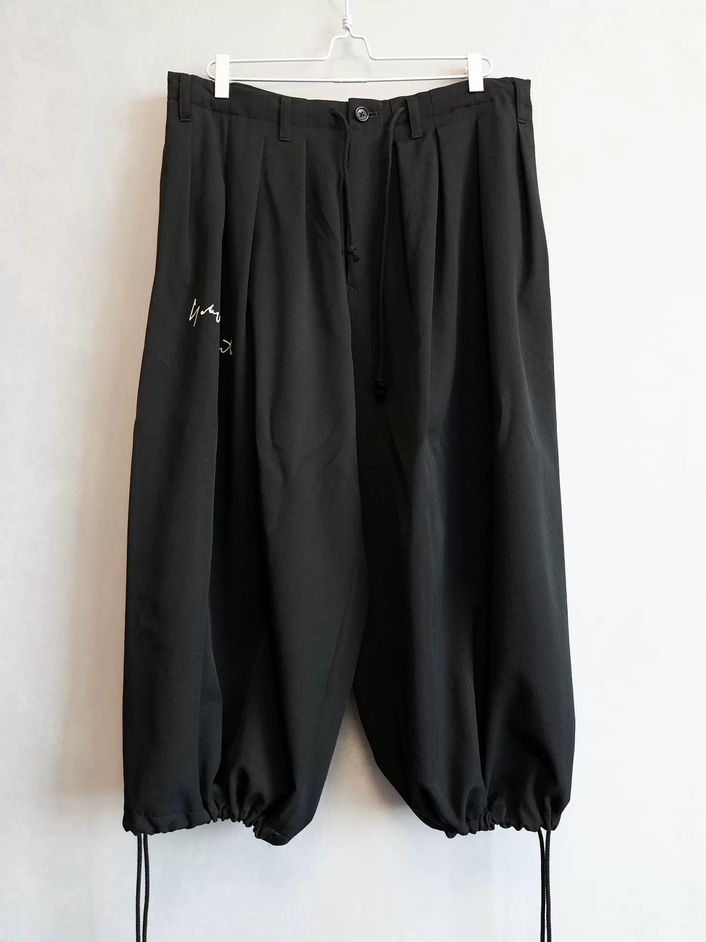 Yohji Yamamoto Yohji Yamamoto 90SS Embroidered Drawstring Balloon Pants Size 22" - 3 Thumbnail