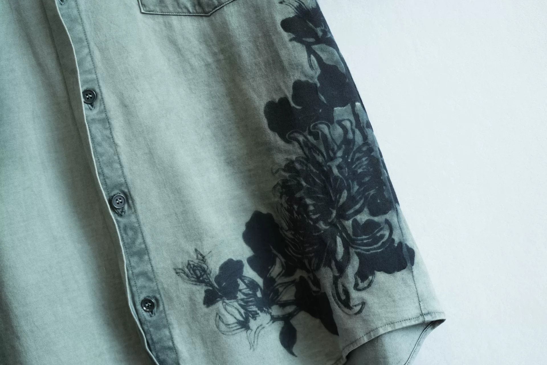 Y's Yohji Yamamoto Y's Floral Short-Sleeve Shirt Size XL / US 12-14 / IT 48-50 - 4 Thumbnail