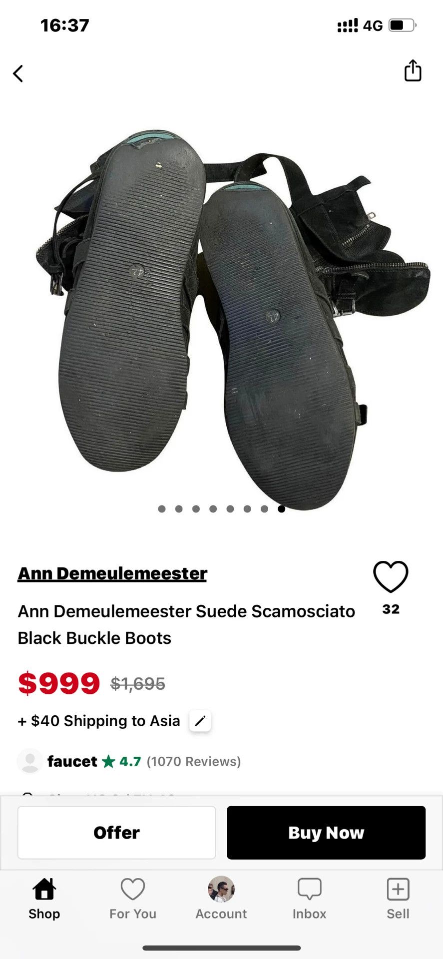 Ann Demeulemeester Ann Demeulemeester Buckle Smoking Boots Size US 8 / EU 41 - 8 Thumbnail
