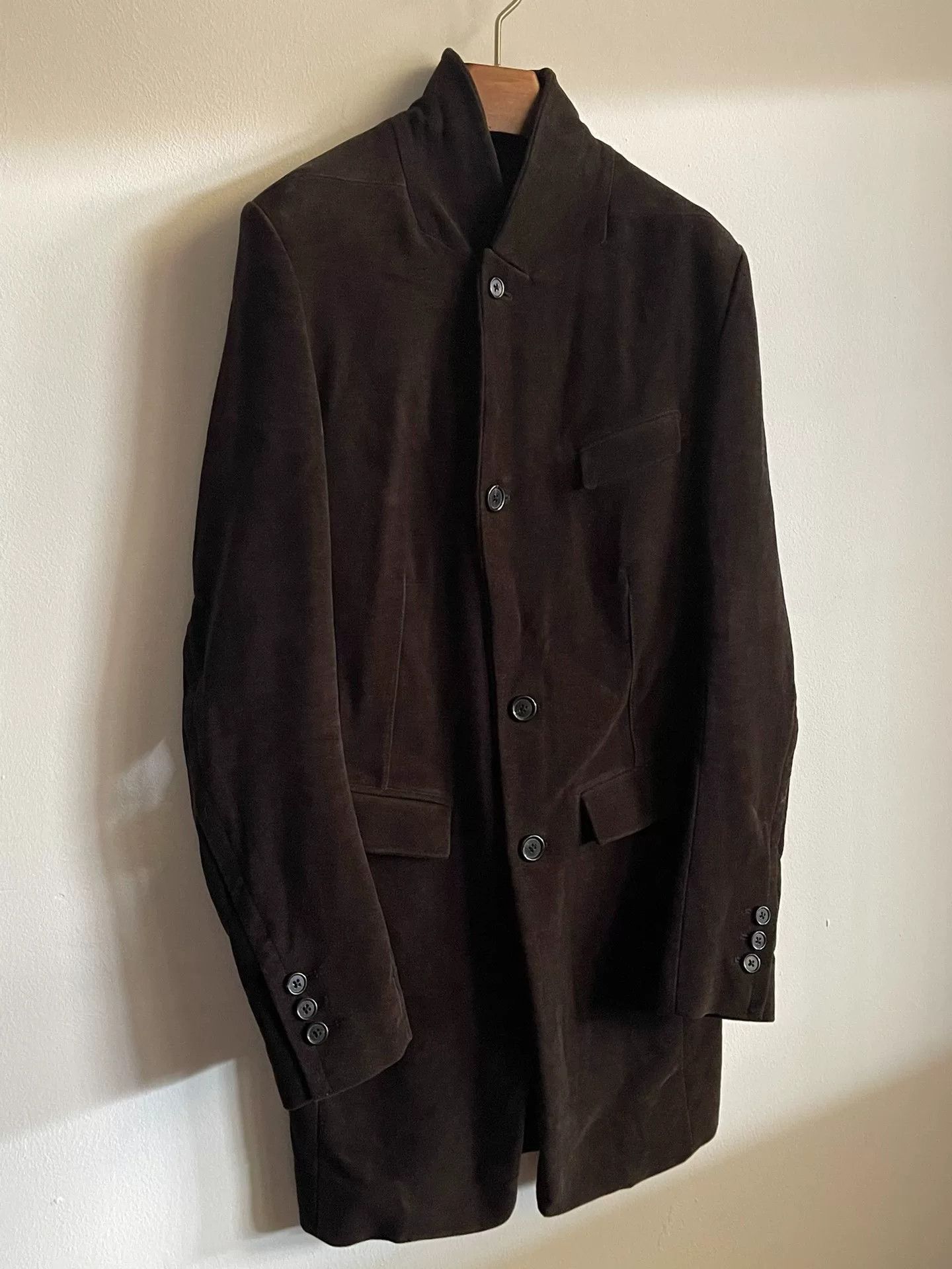 Ann Demeulemeester Ann Demeulemeester Brown Velvet Long Blazer Size XXS / US 00 / IT 34 - 5 Thumbnail