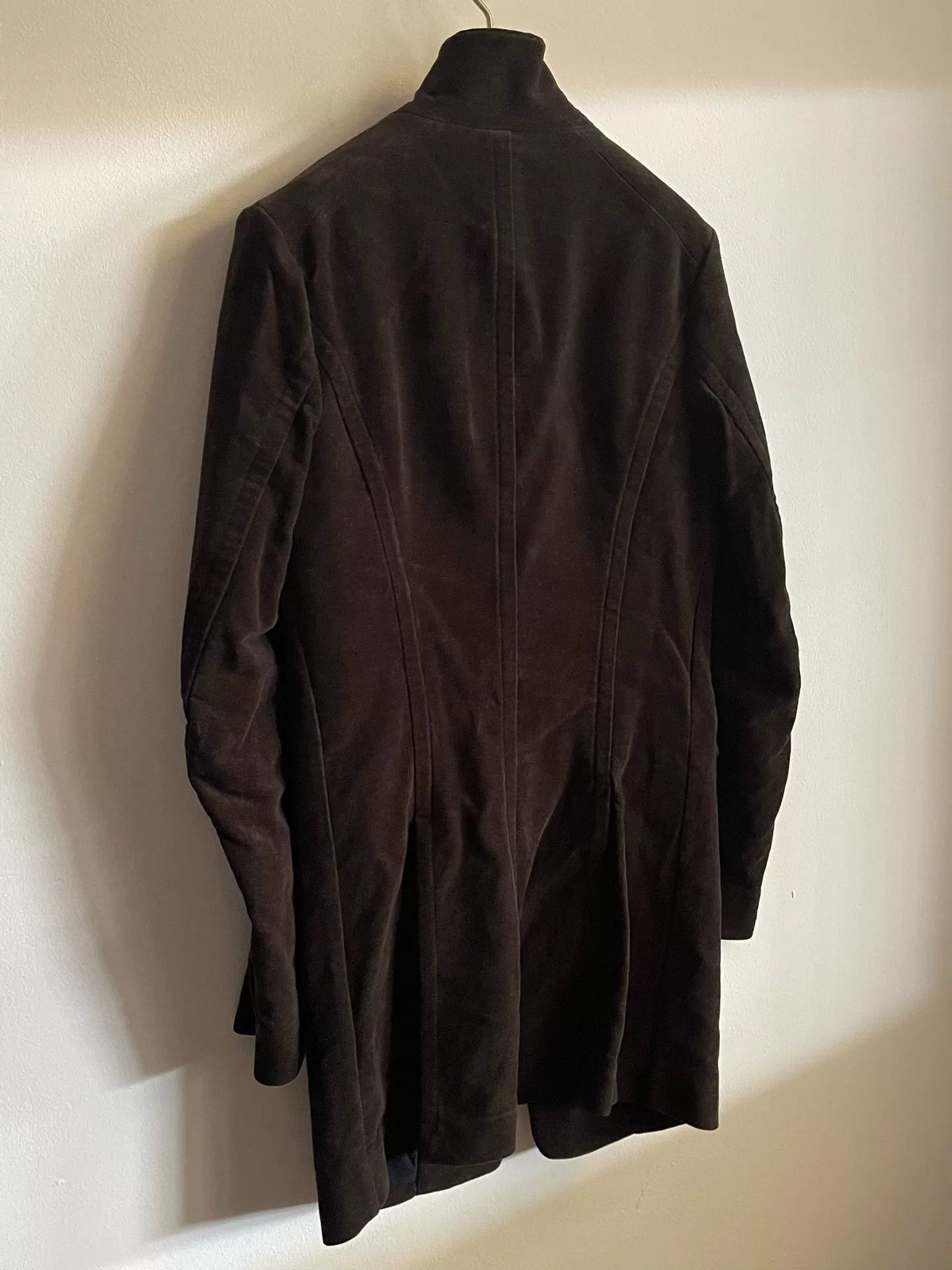 Ann Demeulemeester Ann Demeulemeester Brown Velvet Long Blazer Size XXS / US 00 / IT 34 - 6 Thumbnail