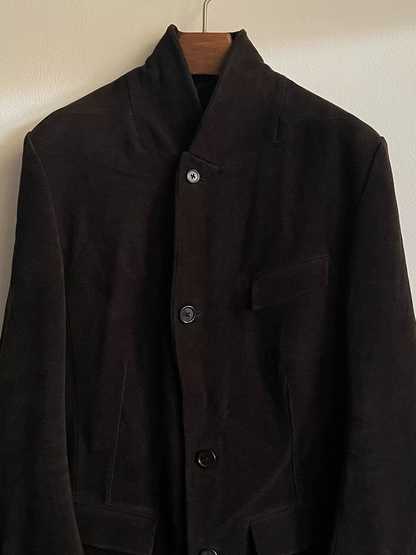 Ann Demeulemeester Ann Demeulemeester Brown Velvet Long Blazer Size XXS / US 00 / IT 34 - 4 Thumbnail