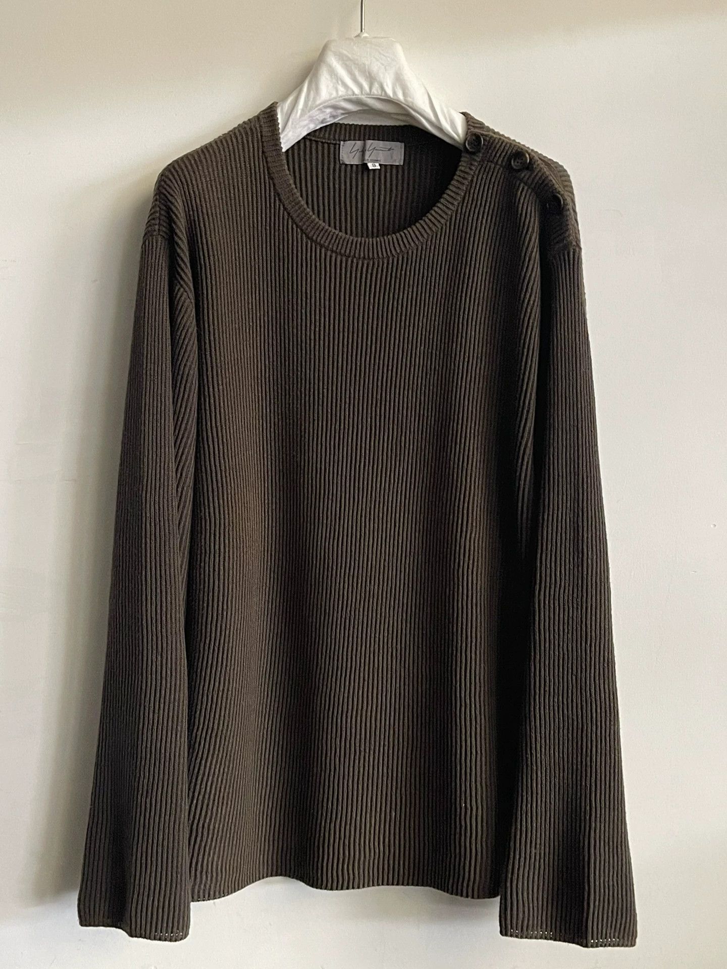 Yohji Yamamoto Yohji Yamamoto Button Shoulder Sweater Size US L / EU 52-54 / 3 - 2 Thumbnail