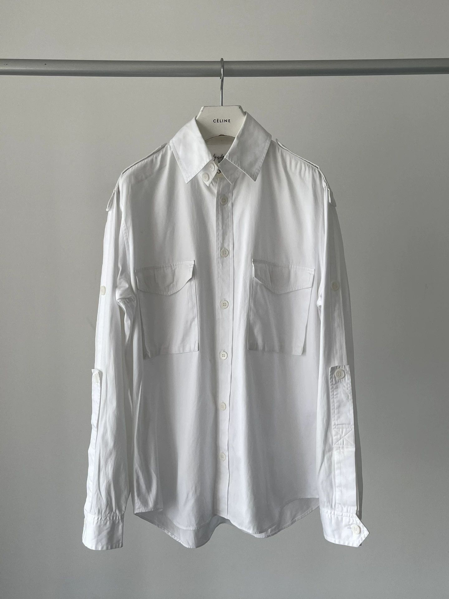 Yohji Yamamoto Yohji Yamamoto Military Shirt Jacket Size US XL / EU 56 / 4 - 4 Thumbnail