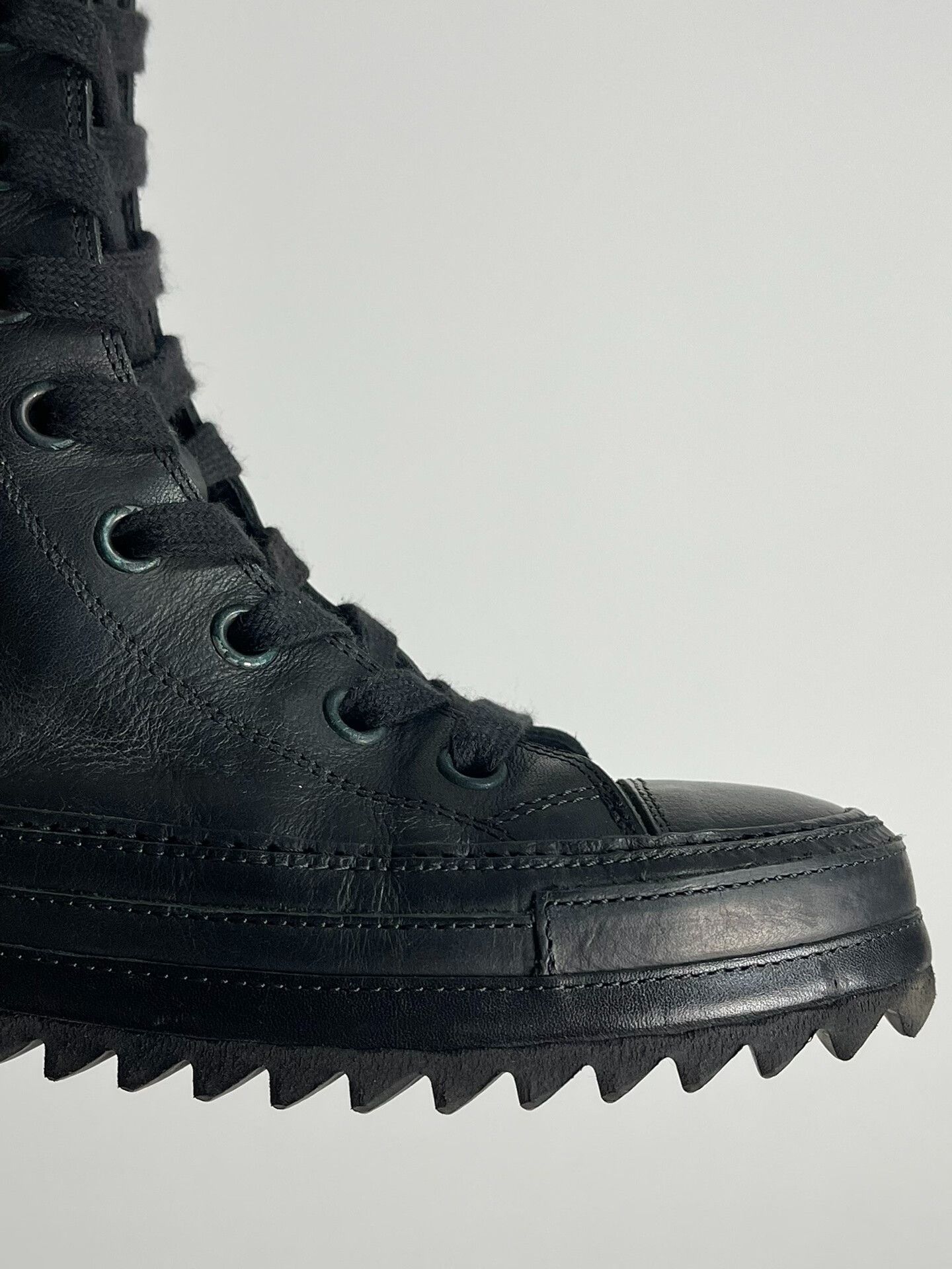 Ann Demeulemeester Ann Demeulemeester Serrated Leather Boots Size US 4 / IT 34 - 3 Thumbnail