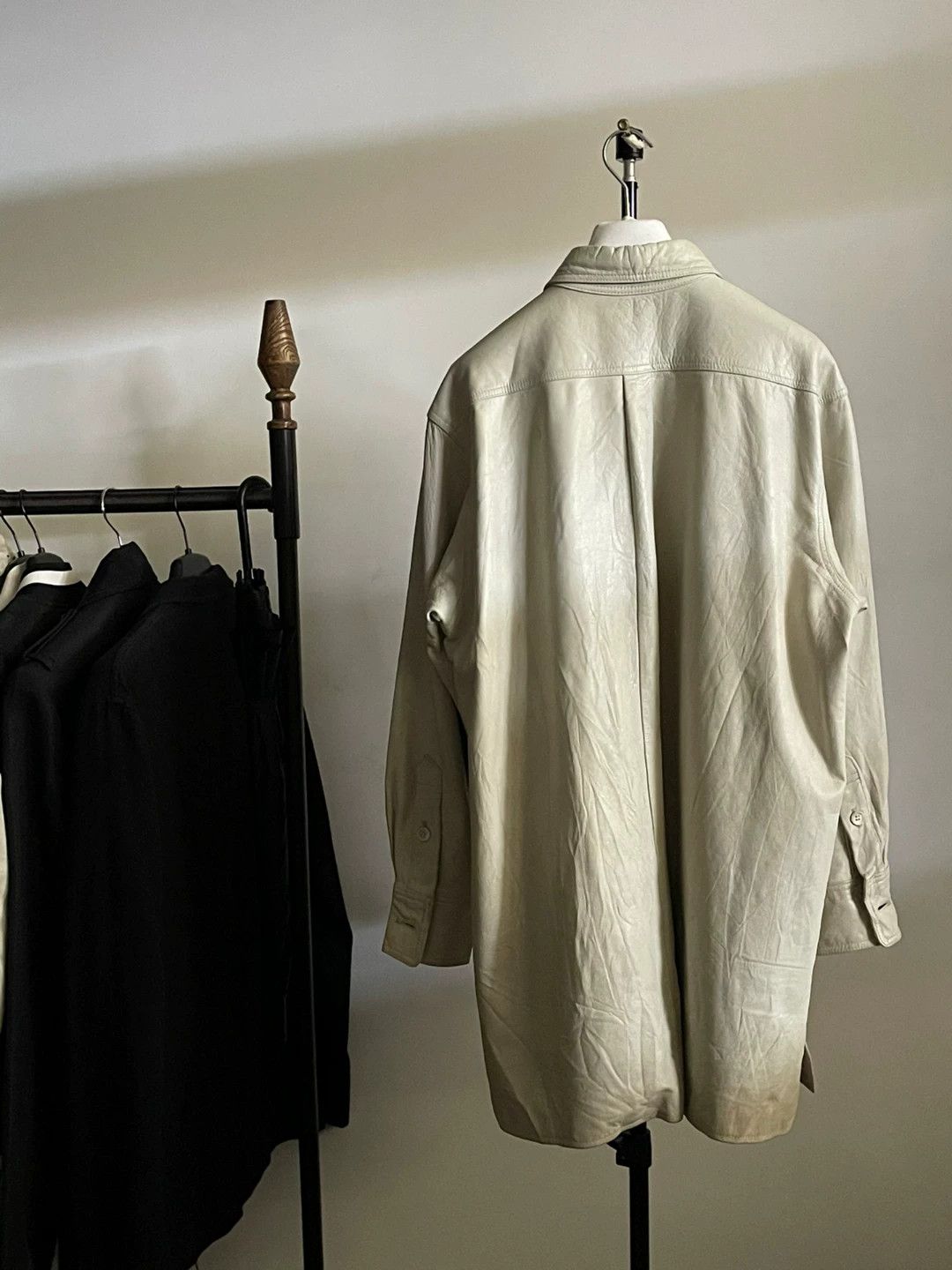 Yohji Yamamoto Yohji Yamamoto 90s Vintage White Leather Jacket Size US M / EU 48-50 / 2 - 2 Thumbnail