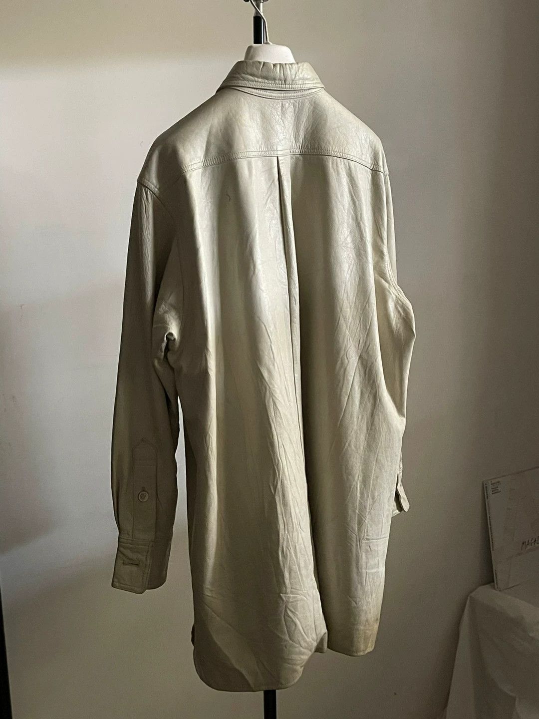 Yohji Yamamoto Yohji Yamamoto 90s Vintage White Leather Jacket Size US M / EU 48-50 / 2 - 4 Thumbnail