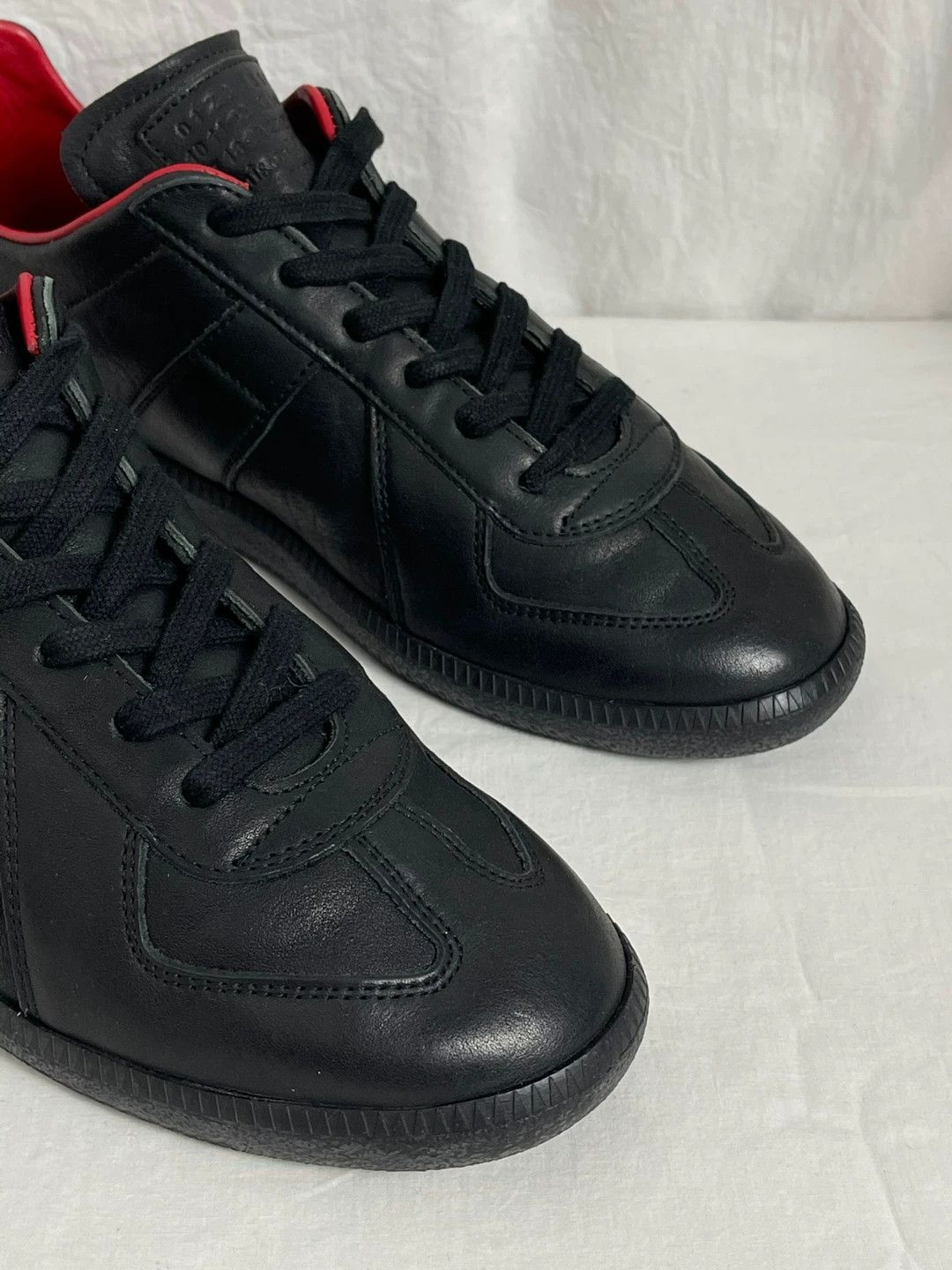 Maison Margiela Maison Margiela Black Leather German Trainer Size US 8 / EU 41 - 6 Thumbnail