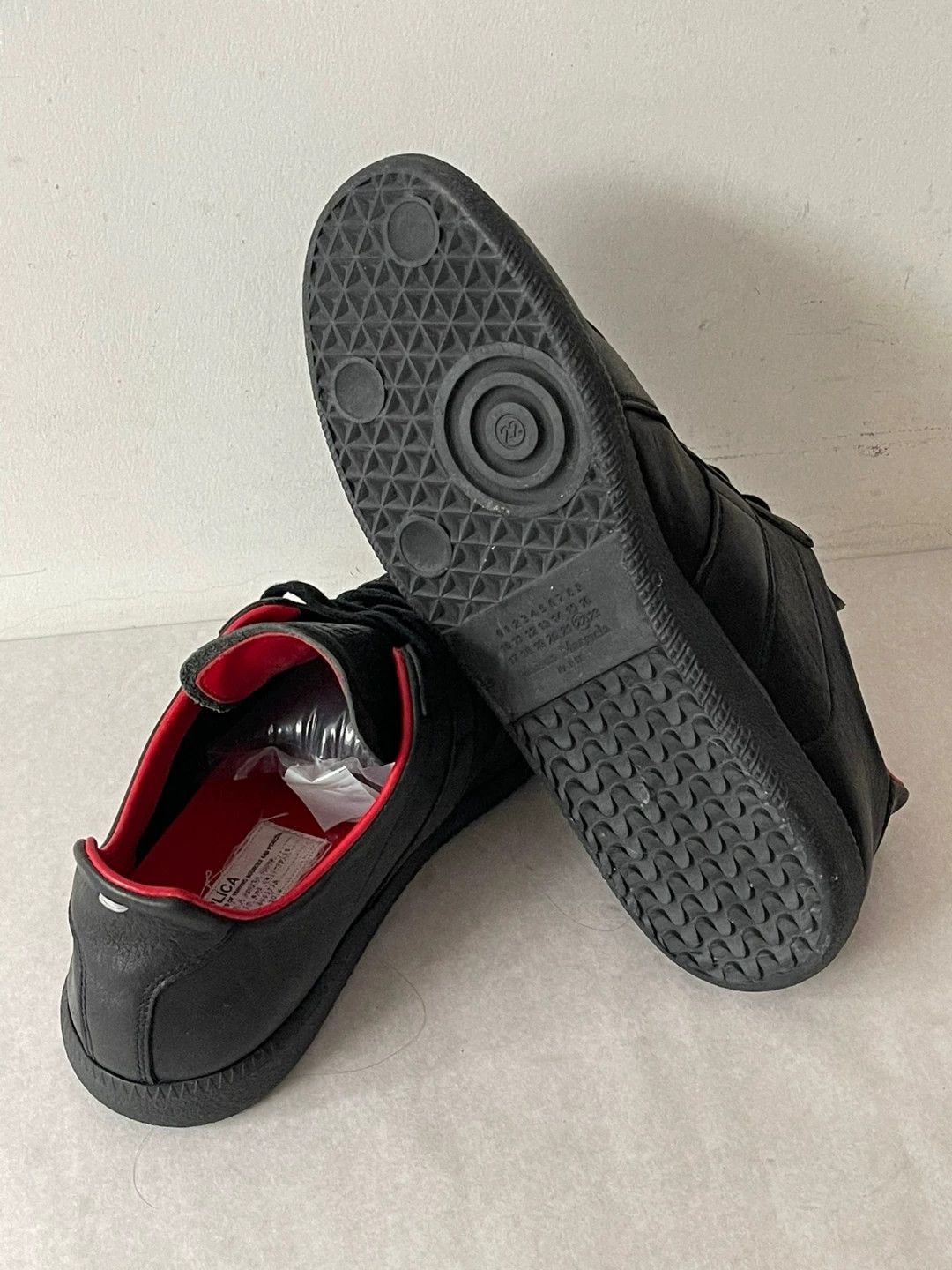 Maison Margiela Maison Margiela Black Leather German Trainer Size US 8 / EU 41 - 3 Thumbnail
