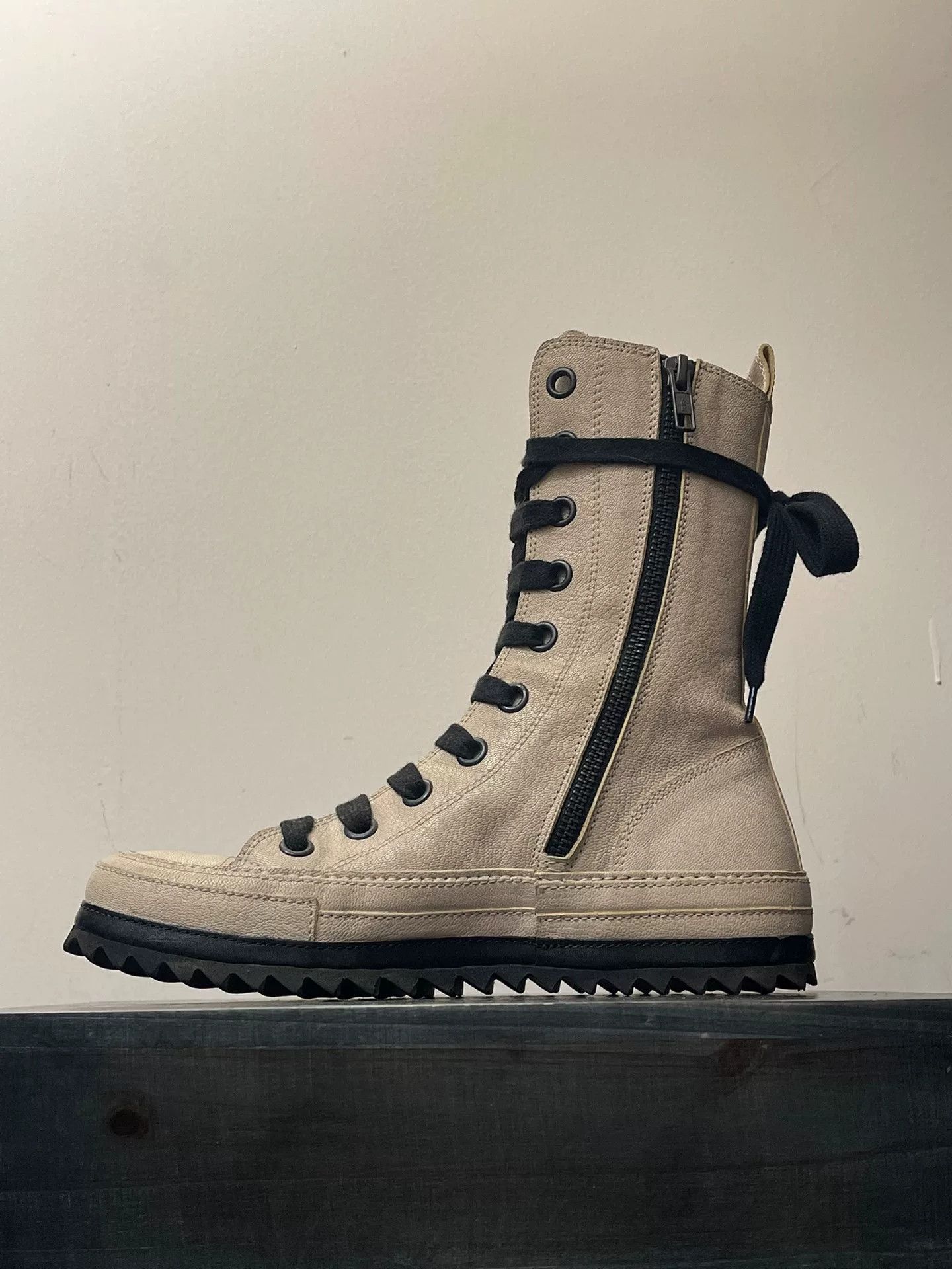 Ann Demeulemeester Ann Demeulemeester Serrated Sole Leather Boots Size US 5 / IT 35 - 3 Thumbnail