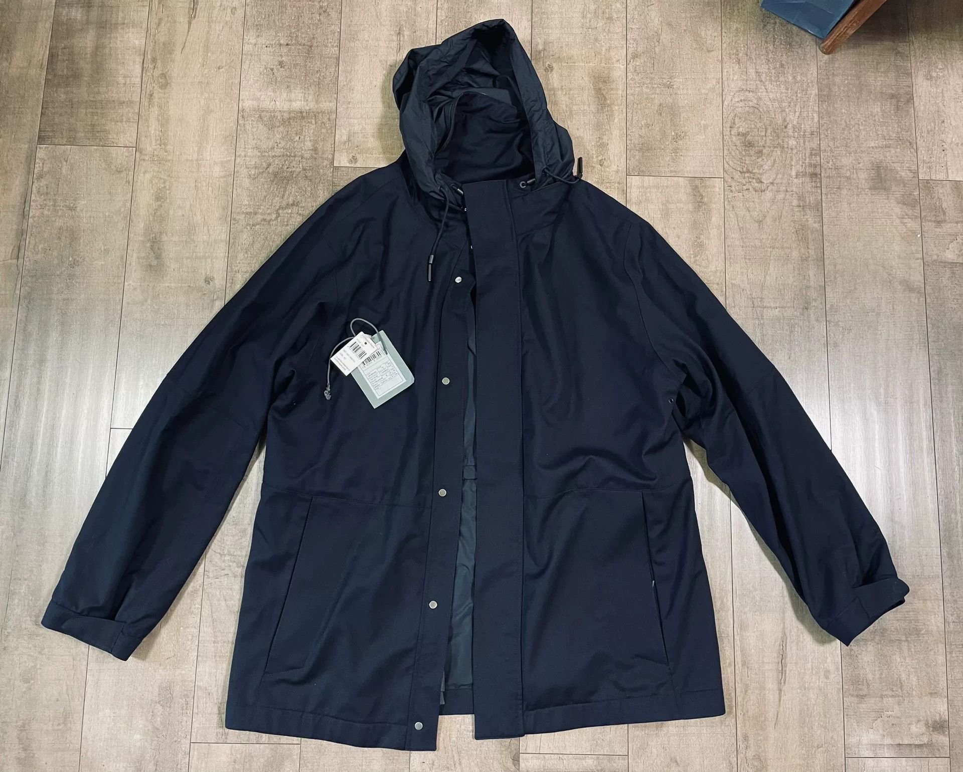 Ermenegildo Zegna Ermenegildo Zegna Main Line Navy Wool Hooded Trench Size US L / EU 52-54 / 3 - 2 Thumbnail