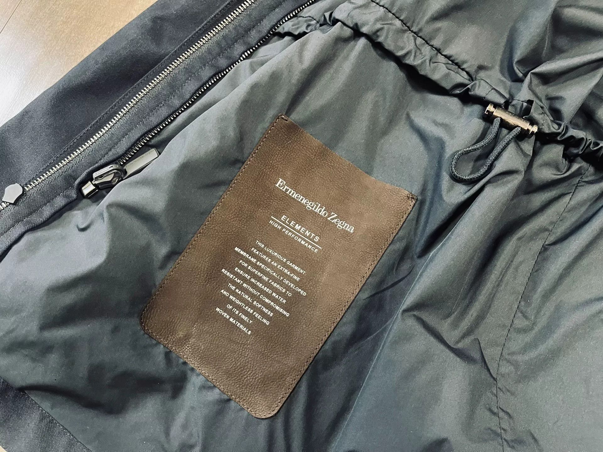 Ermenegildo Zegna Ermenegildo Zegna Main Line Navy Wool Hooded Trench Size US L / EU 52-54 / 3 - 6 Thumbnail