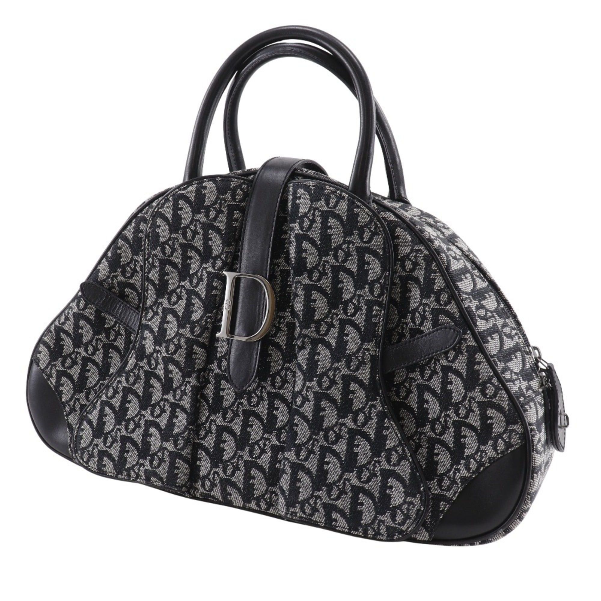Dior Christian Dior Double Saddle Bag, Trotter Canvas, Navy Blue, A5, Zipper, Women's Size ONE SIZE - 2 Thumbnail