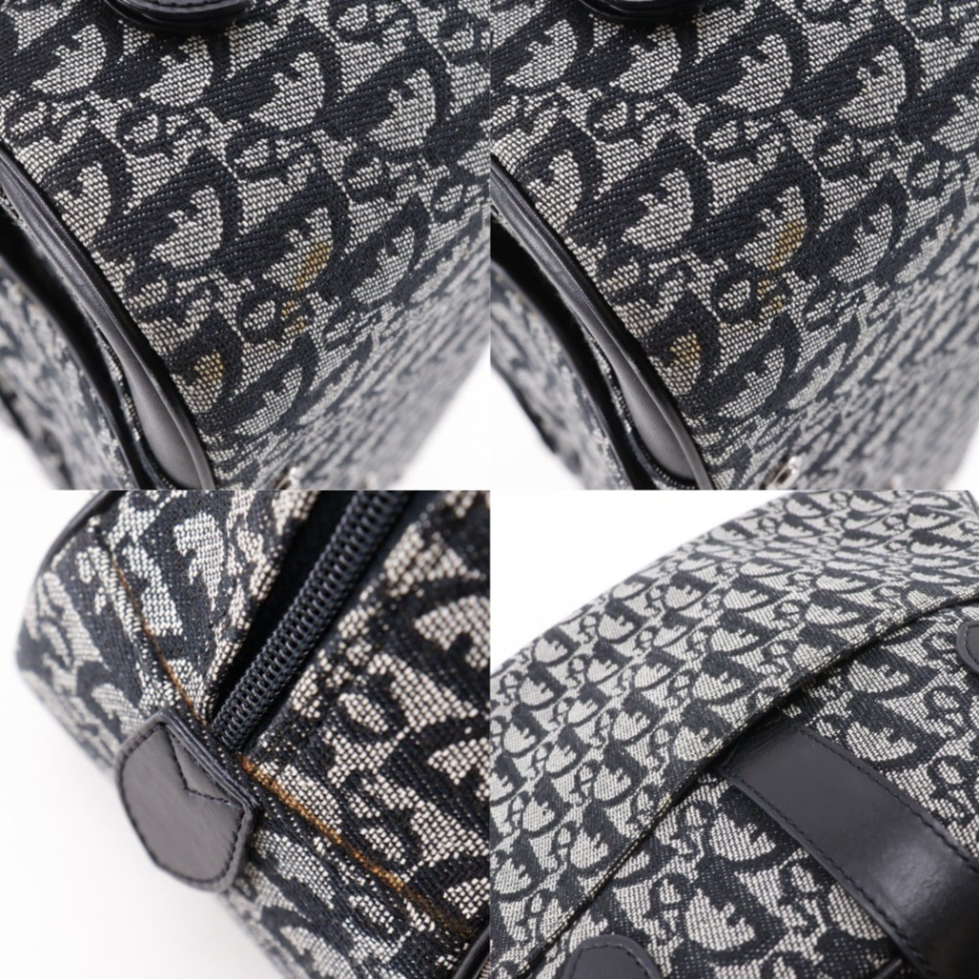 Dior Christian Dior Double Saddle Bag, Trotter Canvas, Navy Blue, A5, Zipper, Women's Size ONE SIZE - 12 Thumbnail