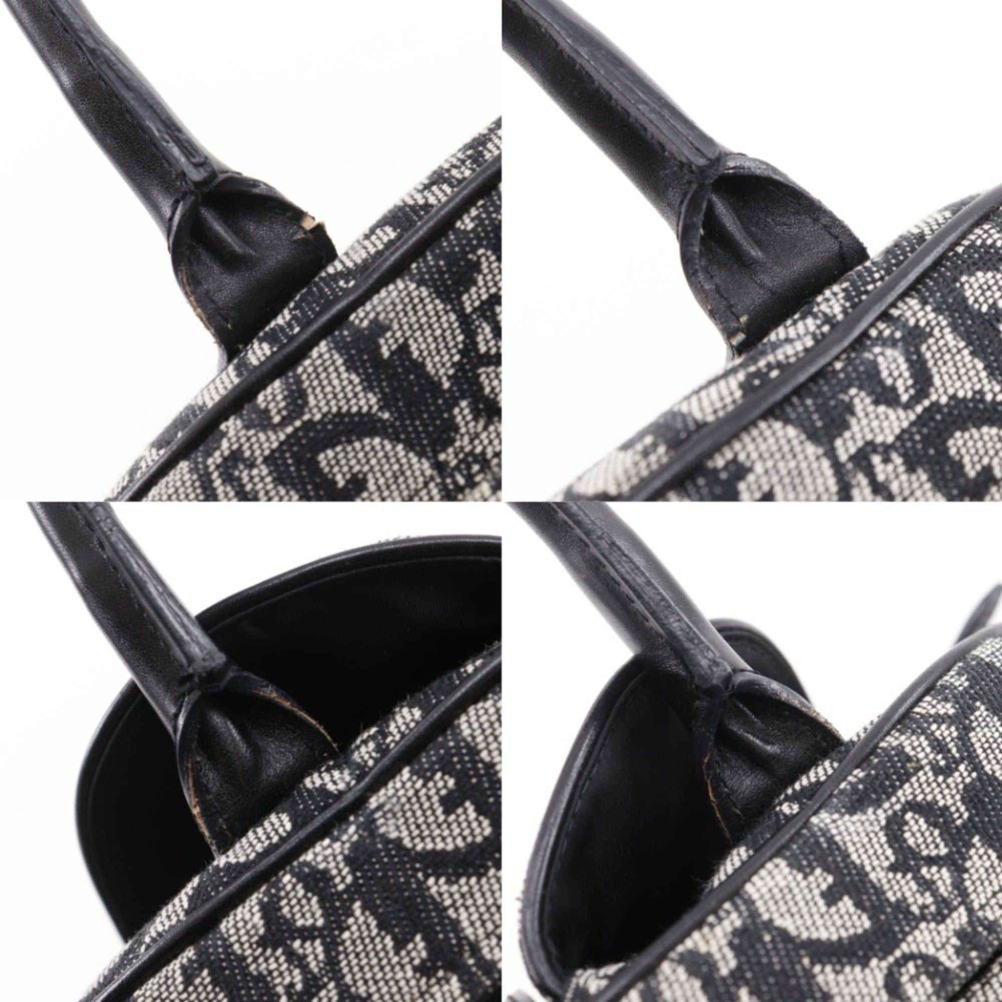 Dior Christian Dior Double Saddle Bag, Trotter Canvas, Navy Blue, A5, Zipper, Women's Size ONE SIZE - 13 Thumbnail