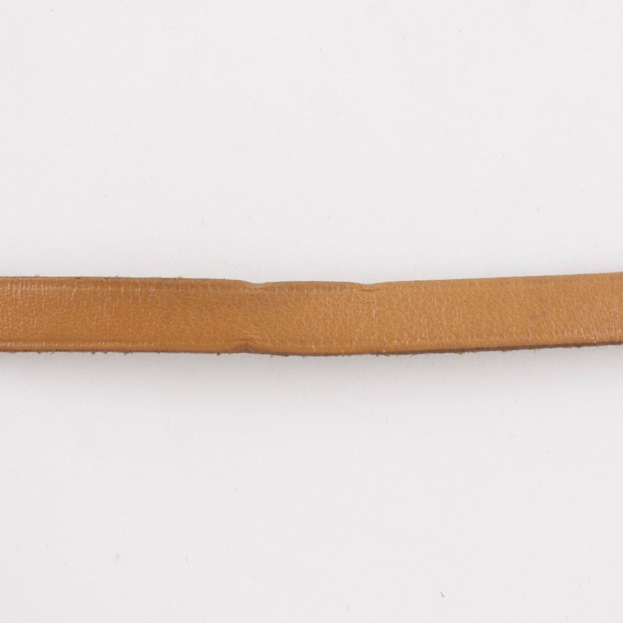 Hermes Hermes Hermès Api 3 Bracelet/Choker, Brown Leather with Silver Hardware, Approx. 11g, Unisex Size ONE SIZE - 9 Thumbnail