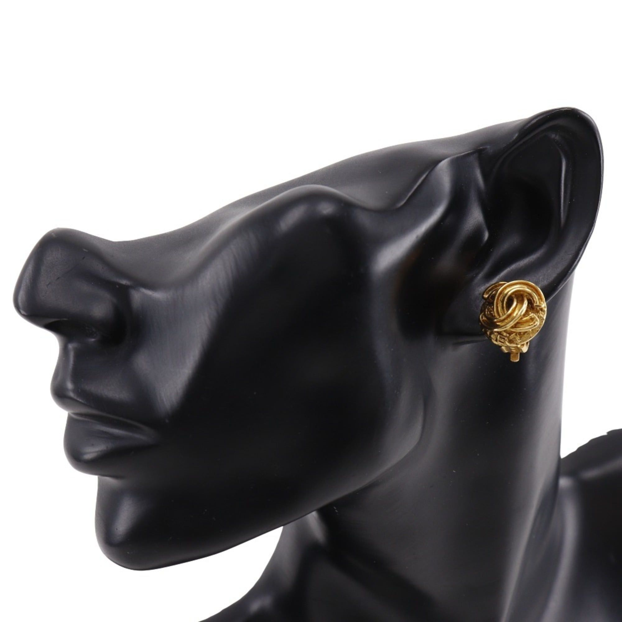 Chanel CHANEL Coco Mark Vintage Earrings, Gold Plated, 95A, Approx. 9g, Women's Size ONE SIZE - 2 Thumbnail