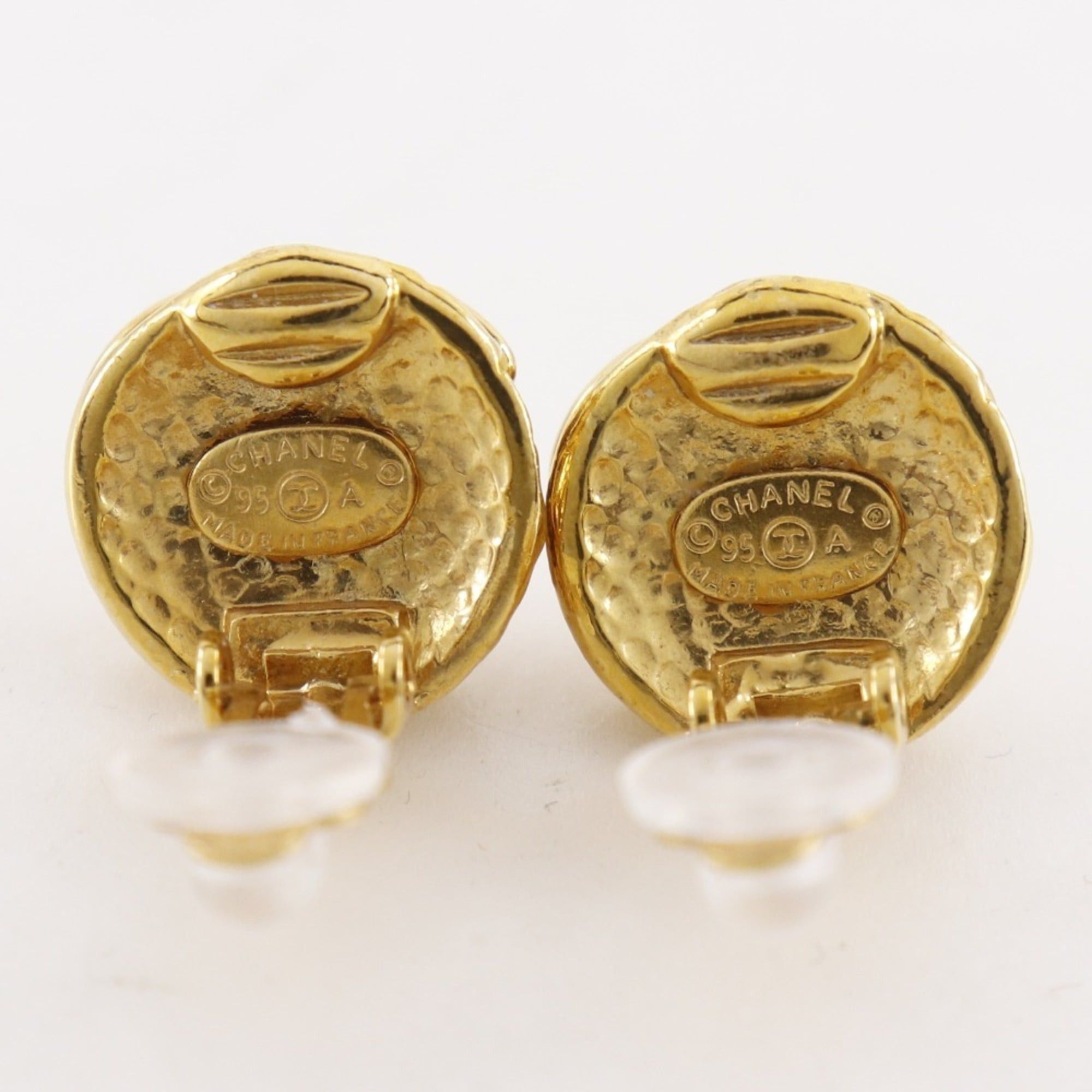 Chanel CHANEL Coco Mark Vintage Earrings, Gold Plated, 95A, Approx. 9g, Women's Size ONE SIZE - 4 Thumbnail