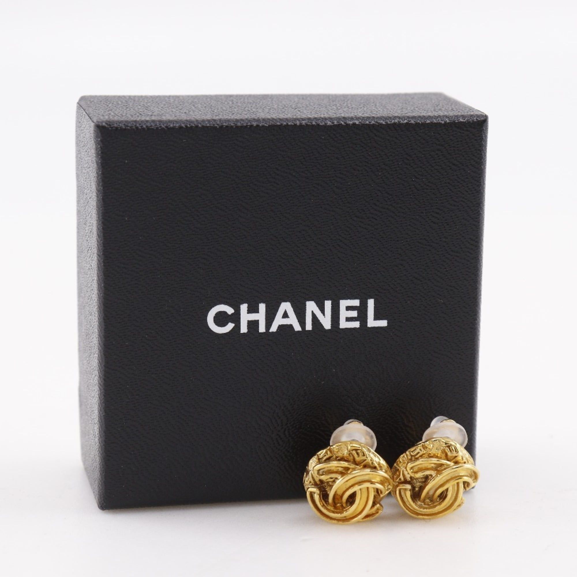 Chanel CHANEL Coco Mark Vintage Earrings, Gold Plated, 95A, Approx. 9g, Women's Size ONE SIZE - 6 Thumbnail