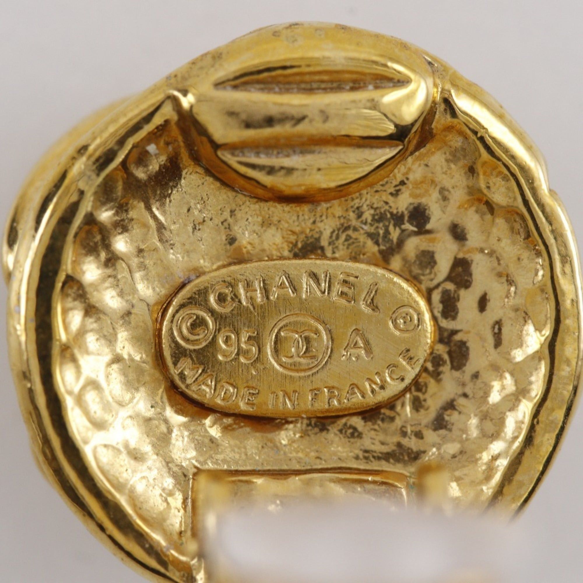 Chanel CHANEL Coco Mark Vintage Earrings, Gold Plated, 95A, Approx. 9g, Women's Size ONE SIZE - 5 Thumbnail