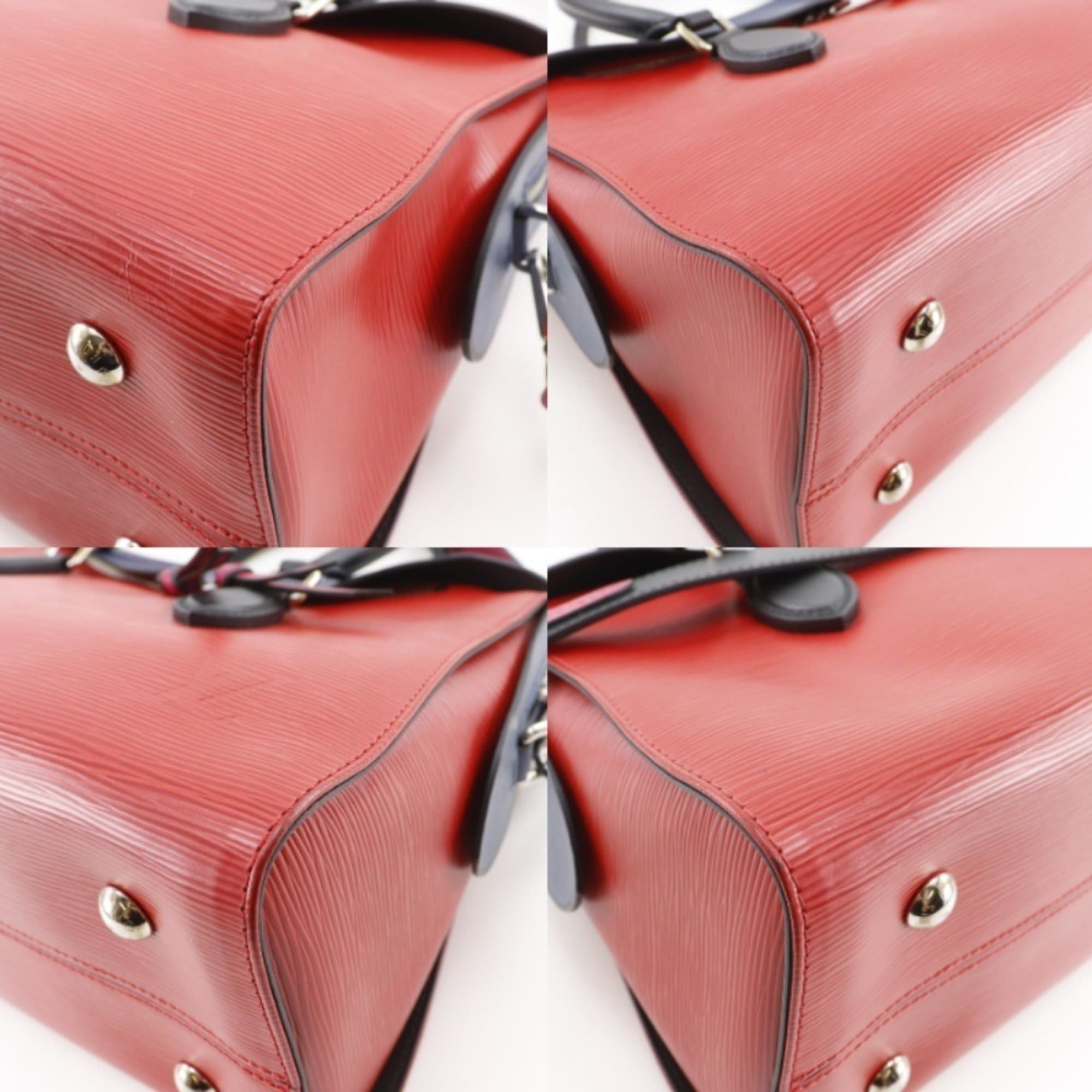 Louis Vuitton Louis Vuitton Tuileries Tote Handbag, 2-Way Shoulder Bag, M53544, Epi Leather, 2018, Red/Navy, FL2128, 2-Way, A5, Double Zipper, Women's Size ONE SIZE - 4 Thumbnail