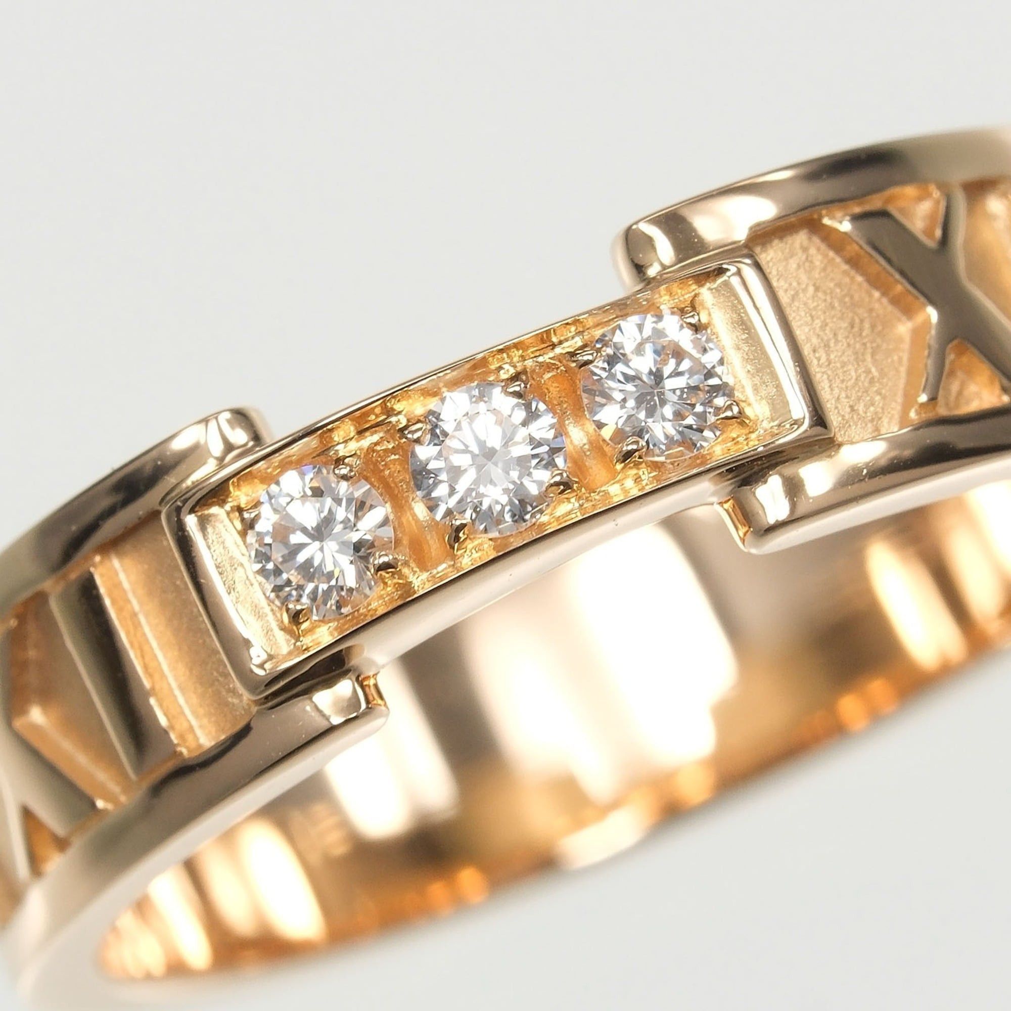 Tiffany & Co. Tiffany & Co. Atlas ring, size 14, 18K pink gold with diamonds, approximately 5.27g. Size ONE SIZE - 7 Thumbnail