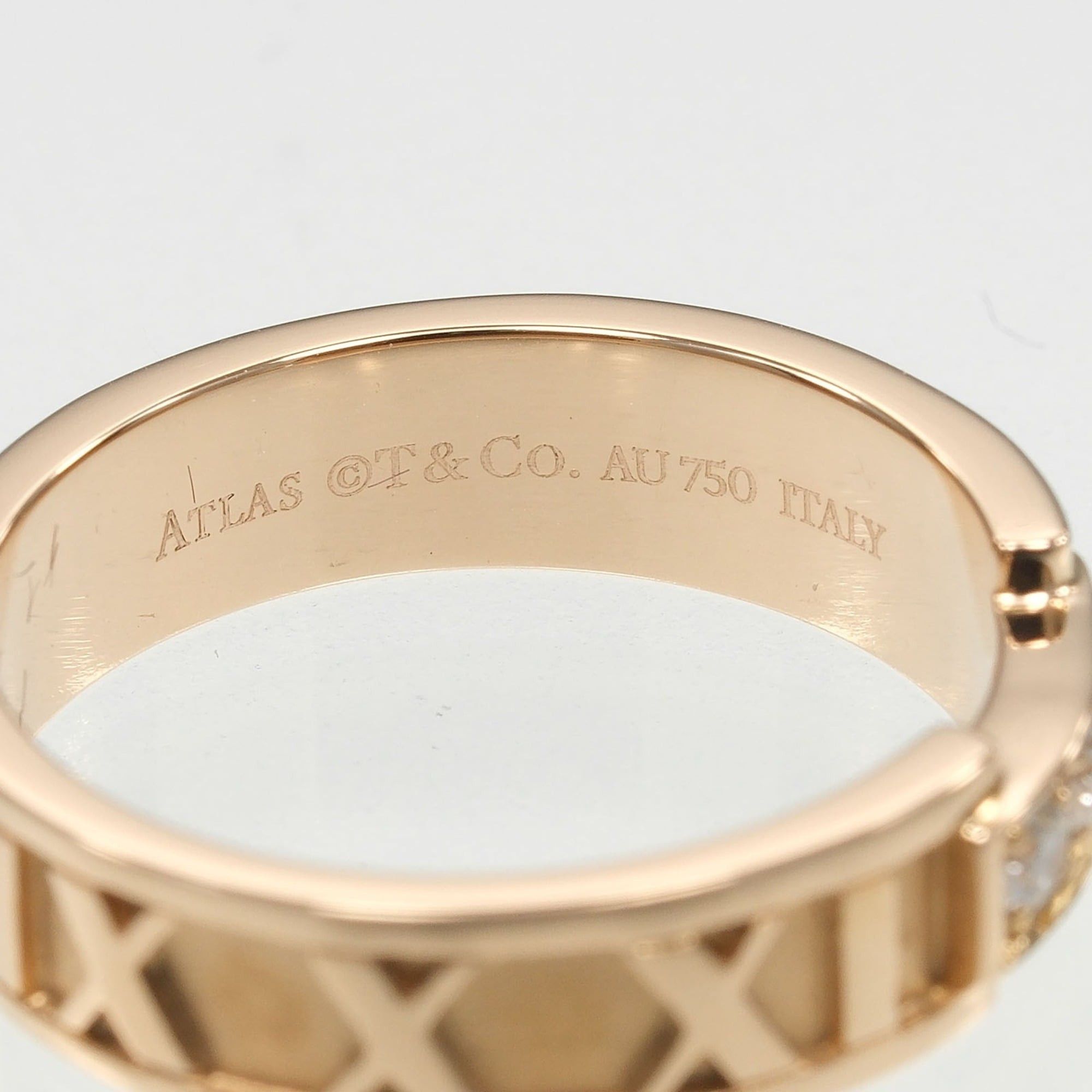Tiffany & Co. Tiffany & Co. Atlas ring, size 14, 18K pink gold with diamonds, approximately 5.27g. Size ONE SIZE - 4 Thumbnail