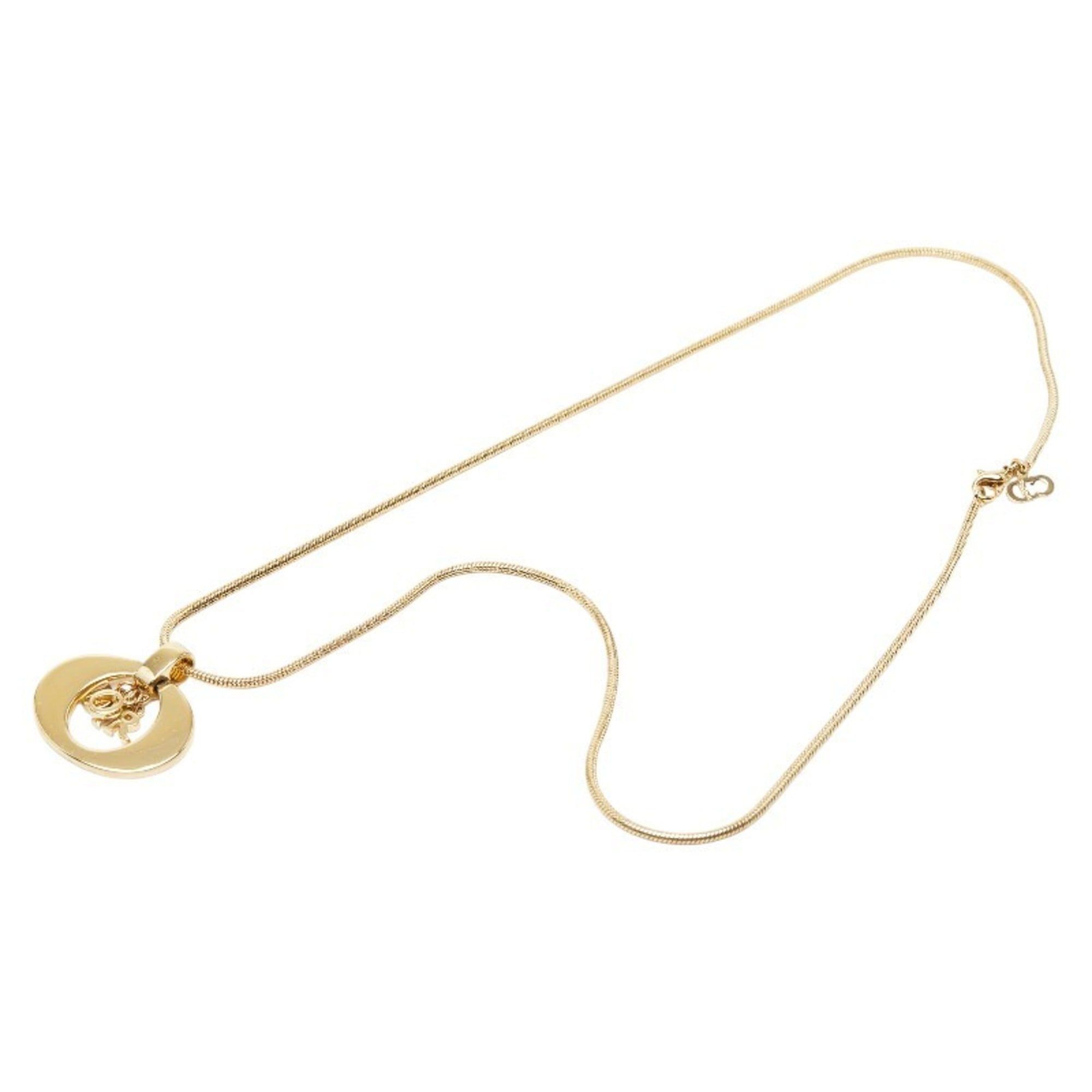 Dior Christian Dior Dior Logo Circle Necklace and Choker Set in Gold Black Plated for Women Size ONE SIZE - 4 Thumbnail