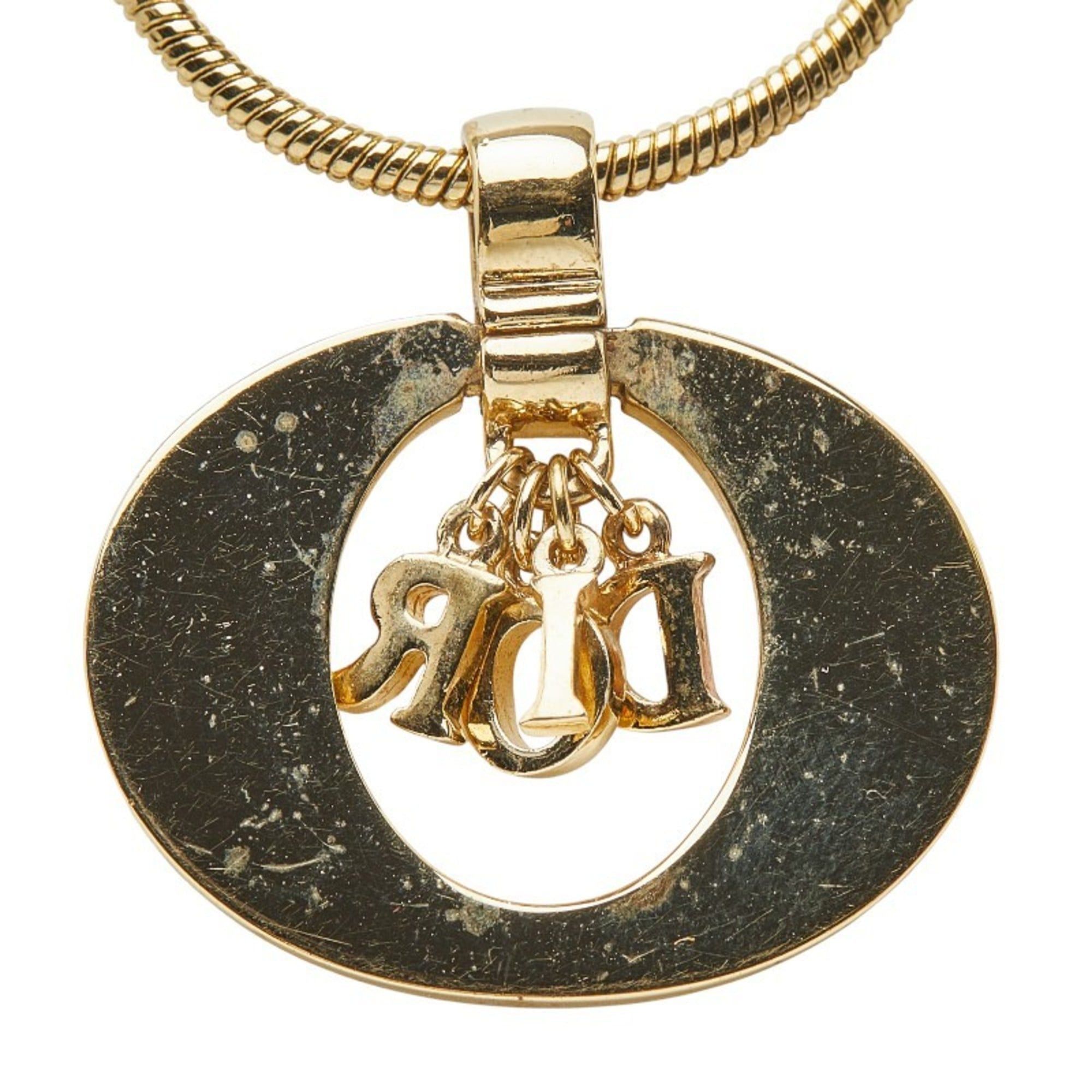 Dior Christian Dior Dior Logo Circle Necklace and Choker Set in Gold Black Plated for Women Size ONE SIZE - 3 Thumbnail