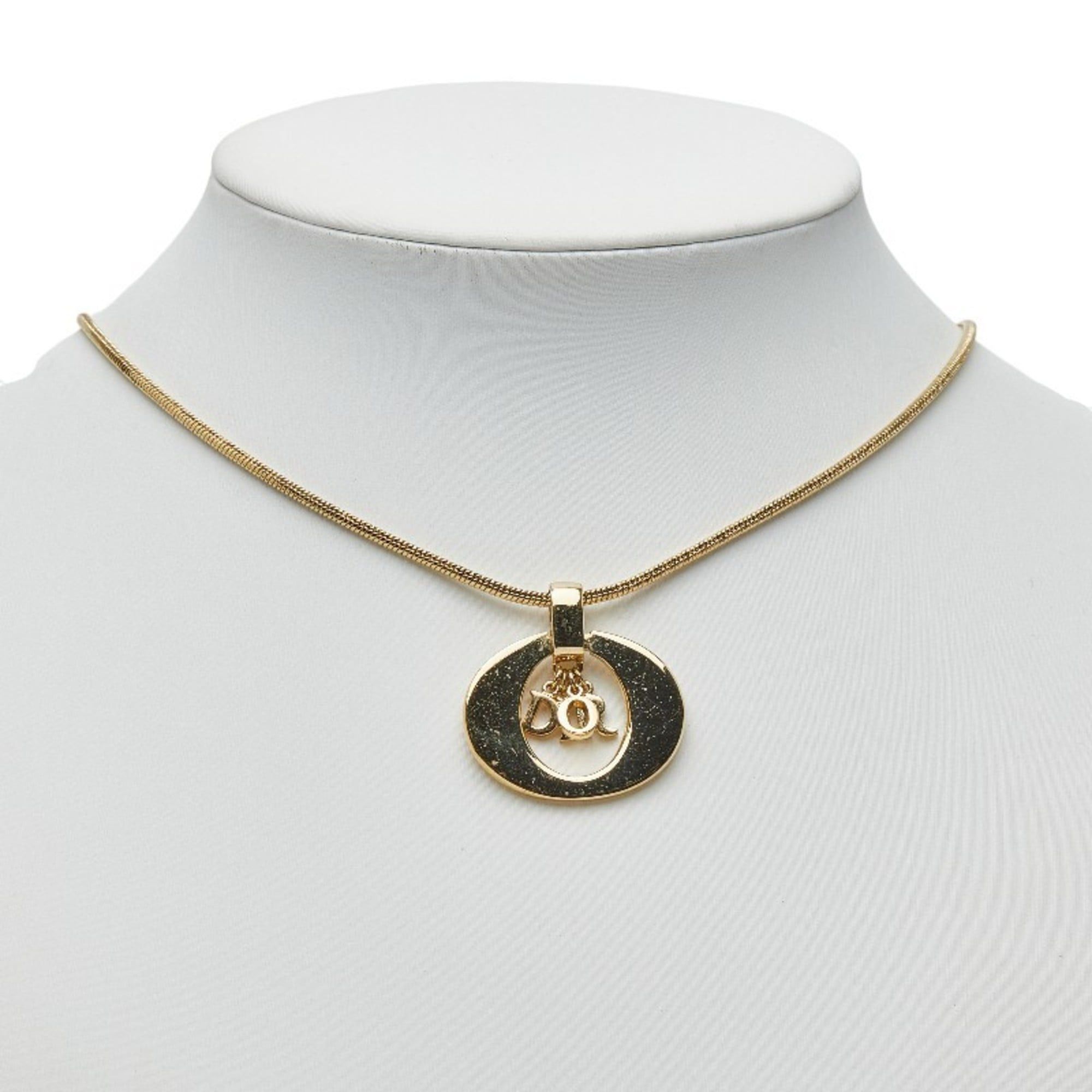 Dior Christian Dior Dior Logo Circle Necklace and Choker Set in Gold Black Plated for Women Size ONE SIZE - 6 Thumbnail