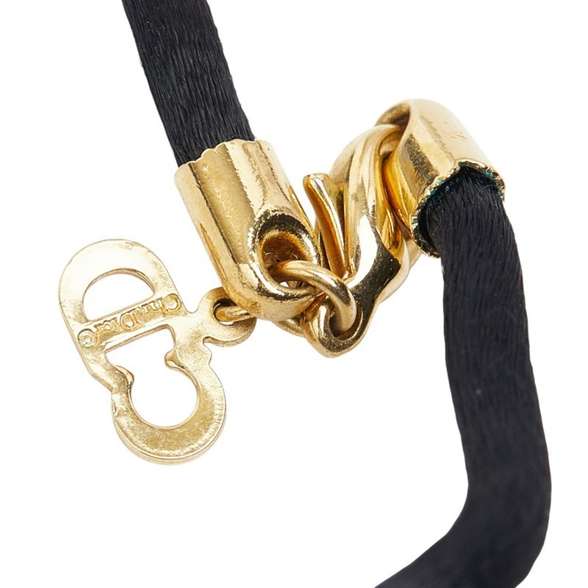 Dior Christian Dior Dior Logo Circle Necklace and Choker Set in Gold Black Plated for Women Size ONE SIZE - 8 Thumbnail