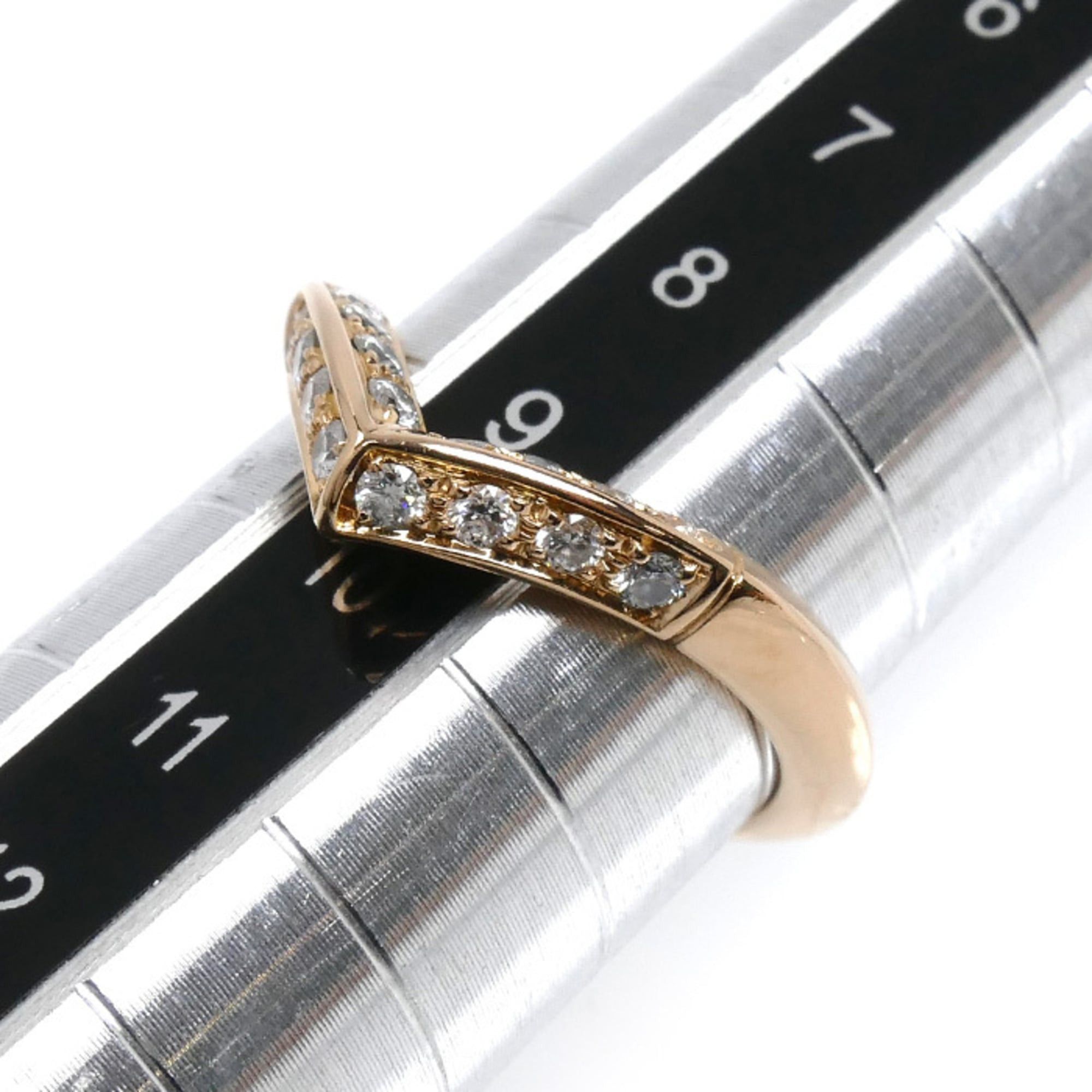 Louis Vuitton LOUIS VUITTON 18KPG Pink Gold Ring Q9Y46C with Diamonds, 49g, 3.4g, Women's Size ONE SIZE - 6 Thumbnail